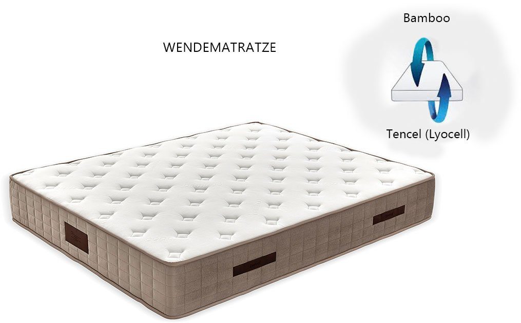 Yatas Pocketveringsmatras Majesteit premium Tencel® bamboe - majesteit premium Tencel hoogte 30 cm