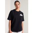 superdry t-shirt mountain sport mono mini met sportief logodesign zwart