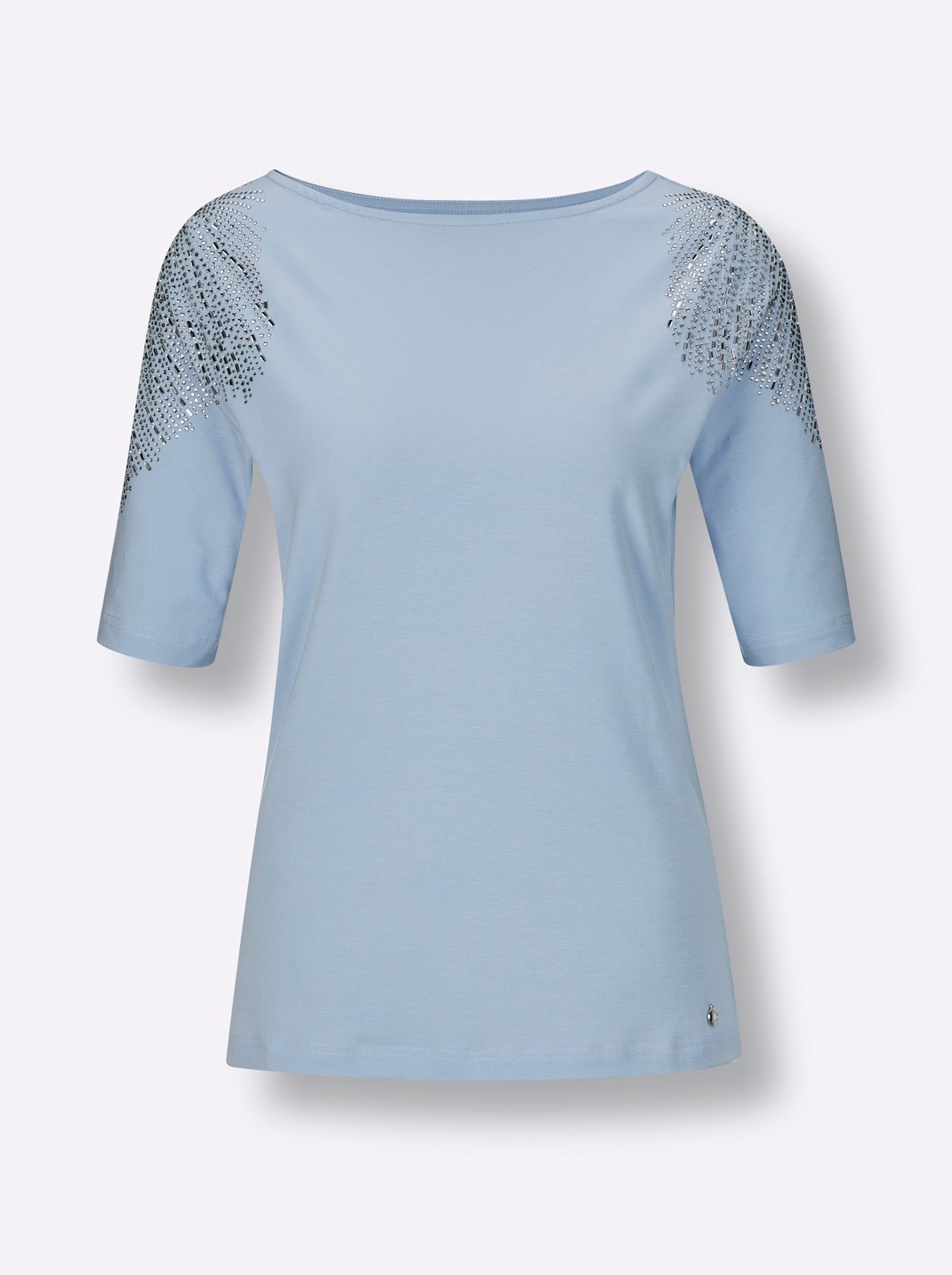 CREATION L PREMIUM Shirt met korte mouwen Lyocell-katoenen shirt (1-delig)