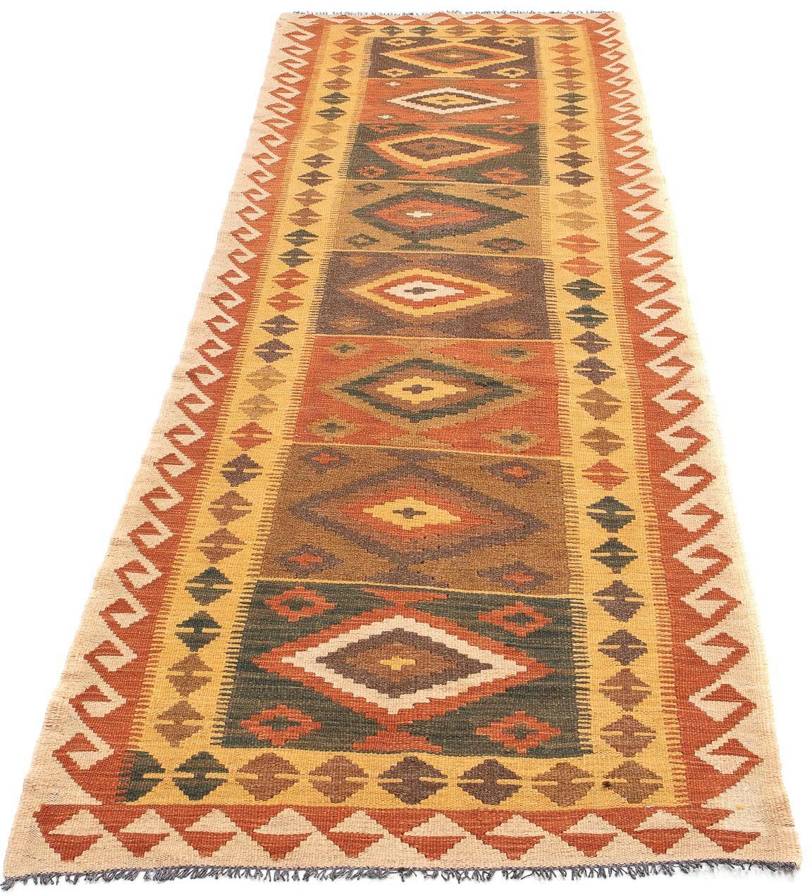 morgenland Loper Kelim Maimene medaillon 199 x 65 cm Omkeerbaar tapijt