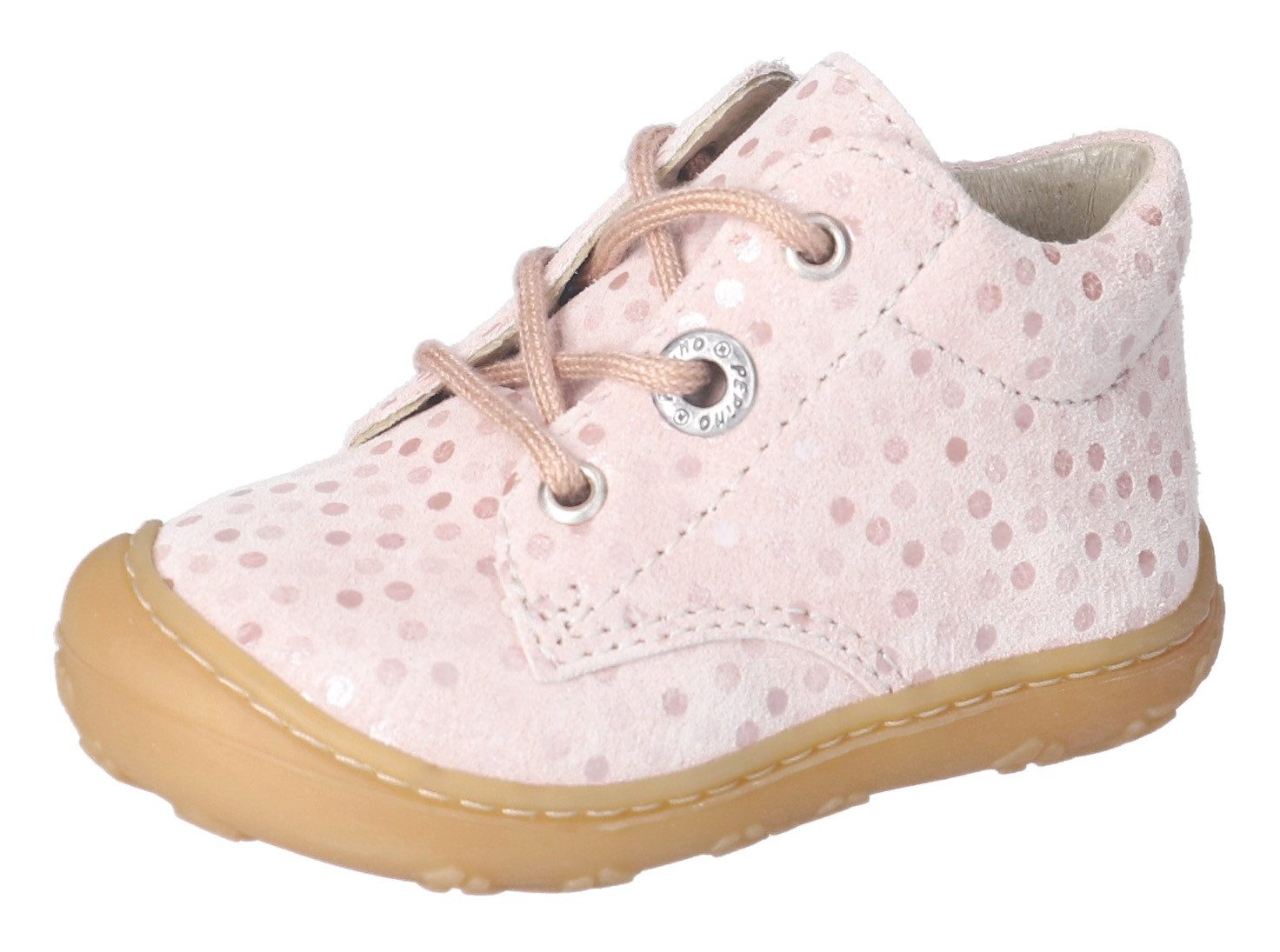 PEPINO by RICOSTA Babyschoentjes DOTS WMS: Mittel , veterschoenen met wms-systeem, leer, print, maat sjabloon om te downloaden