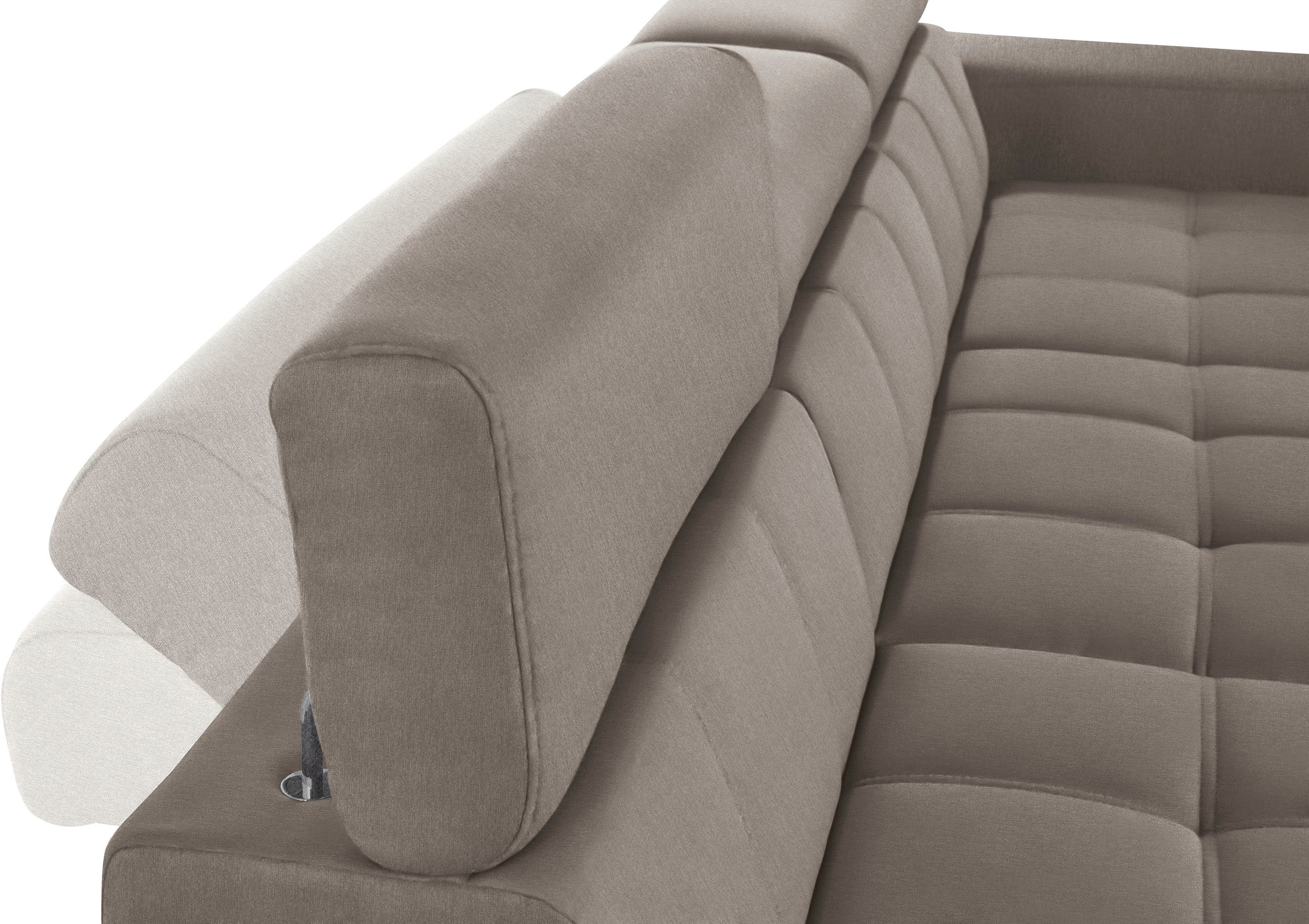 DOMO collection Hoekbank Cunelli mooie zitnaden als designelement, stevige zitcomfort, L-vorm