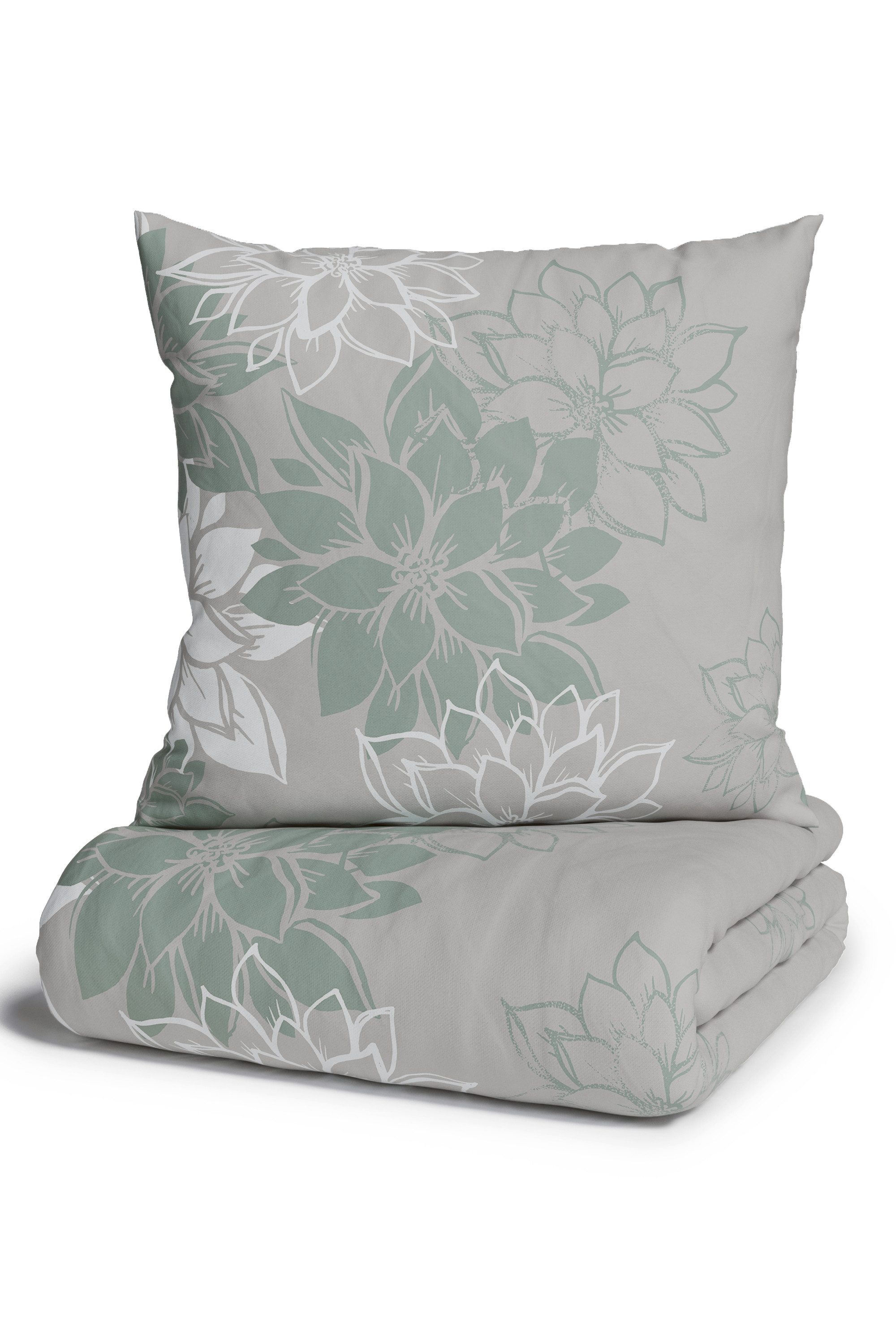 Home affaire Overtrekset Susan in mt. 135x200 of 155x220 cm in verschillende kwaliteiten, romantische dekbedovertrek met bloemen (2-delig)
