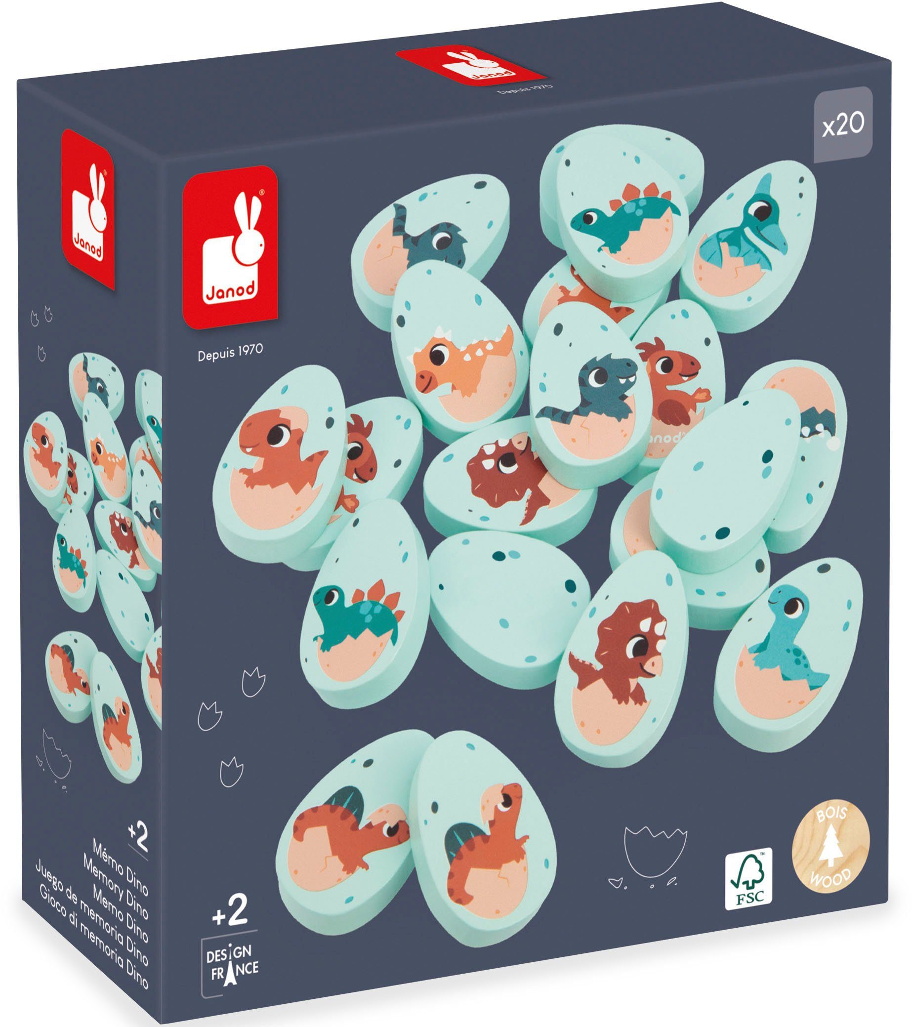 Janod Spel Memo dinosaurus FSC®- beschermt bos - wereldwijd