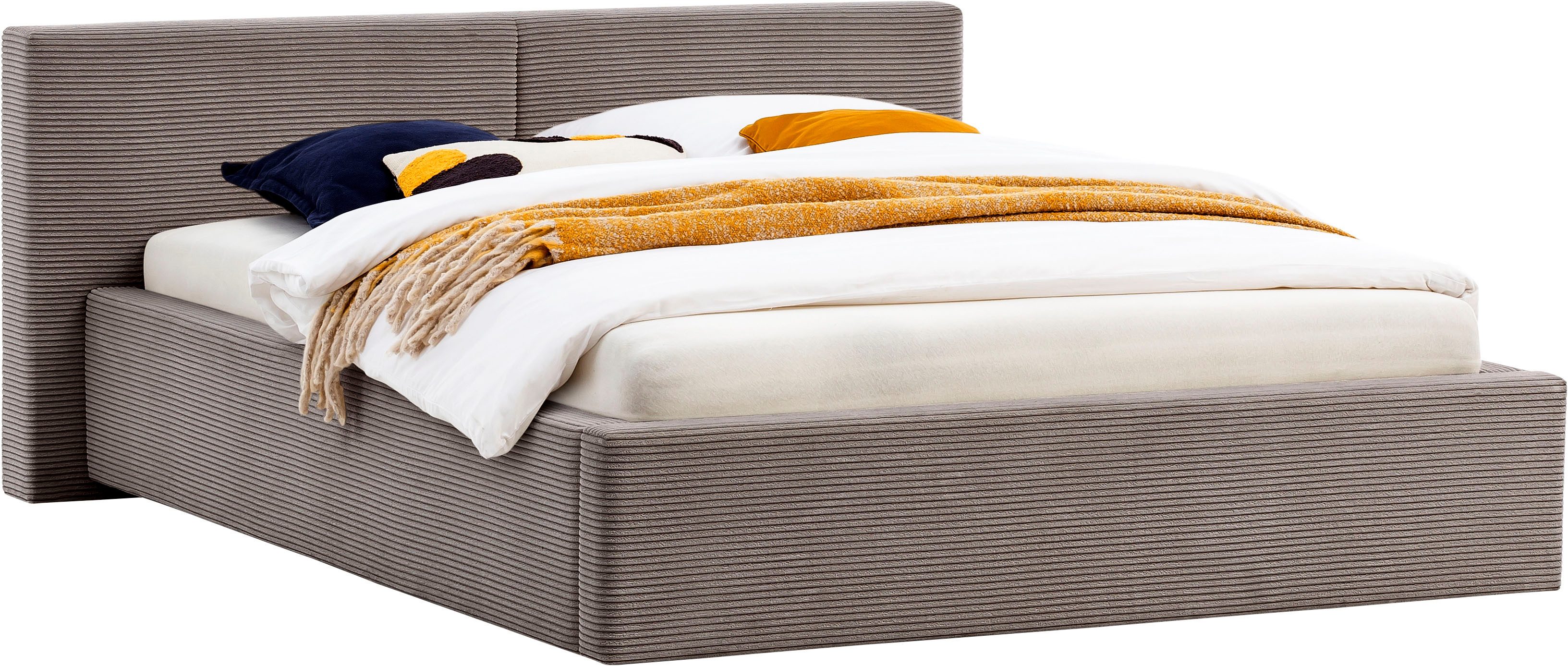 meise.möbel Gestoffeerd bed Cube optioneel met matras en bedlade
