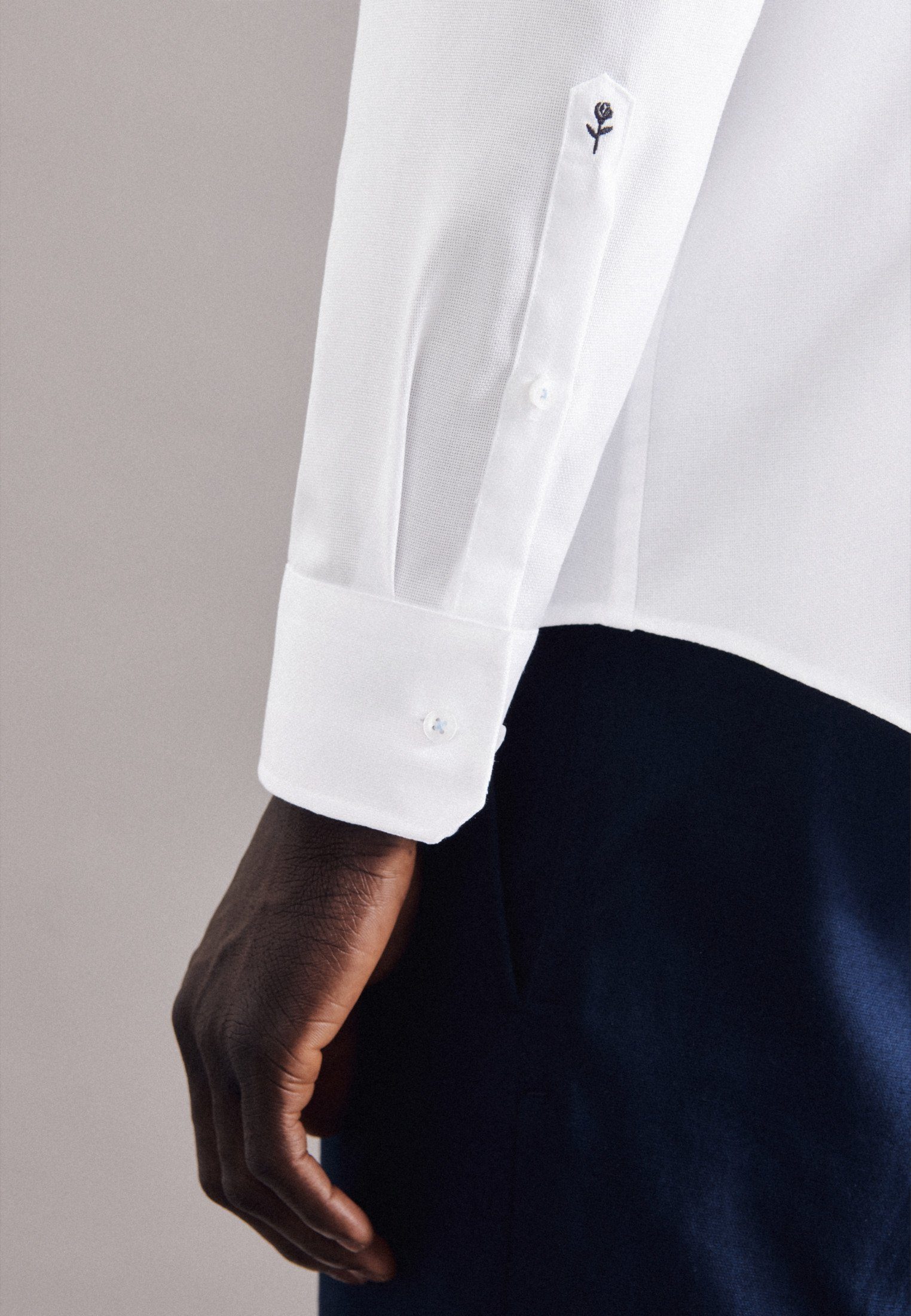 seidensticker Businessoverhemd Slim lange mouwen kentkraag uni