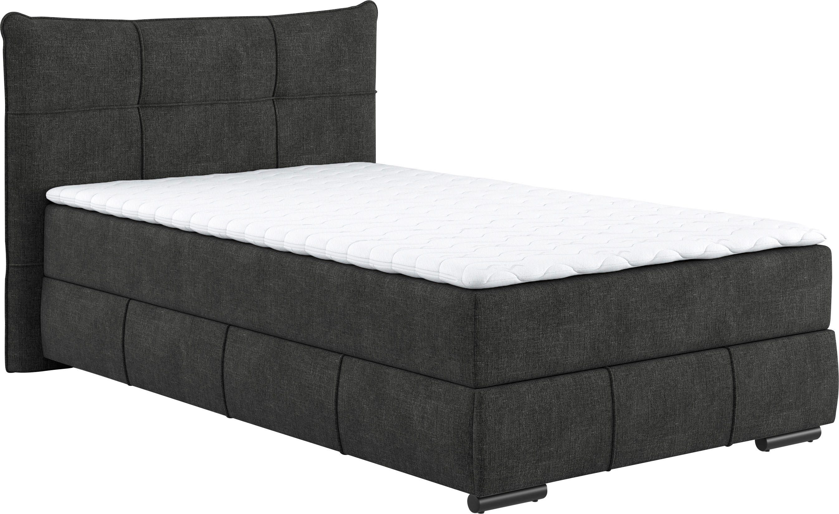 Mr. Couch Boxspring Brewdley met bedkist, incl. matras Topmatras en sierkussen, in verschillende hardheden beschikbaar