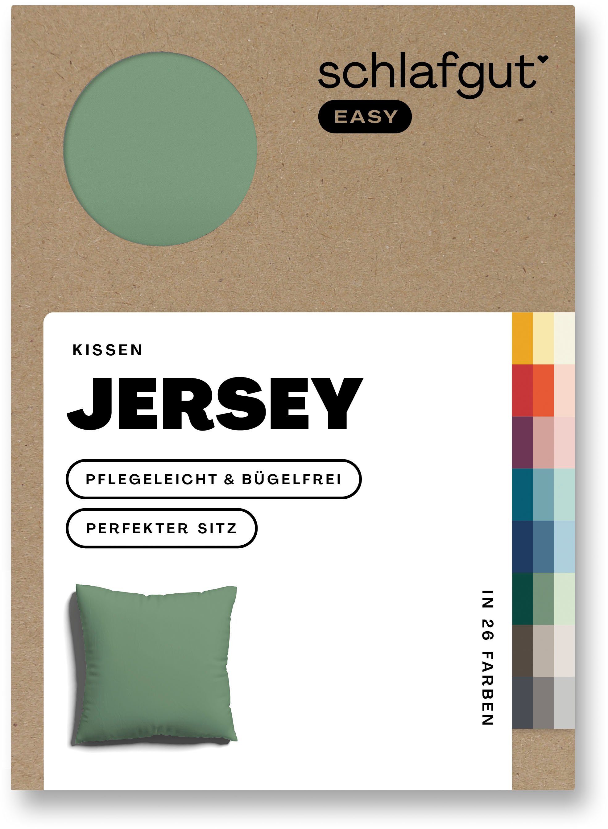 Schlafgut Kussenovertrek EASY jersey Kussenhoes met rits, zacht en absorberend, kussenhoes (1 stuk)