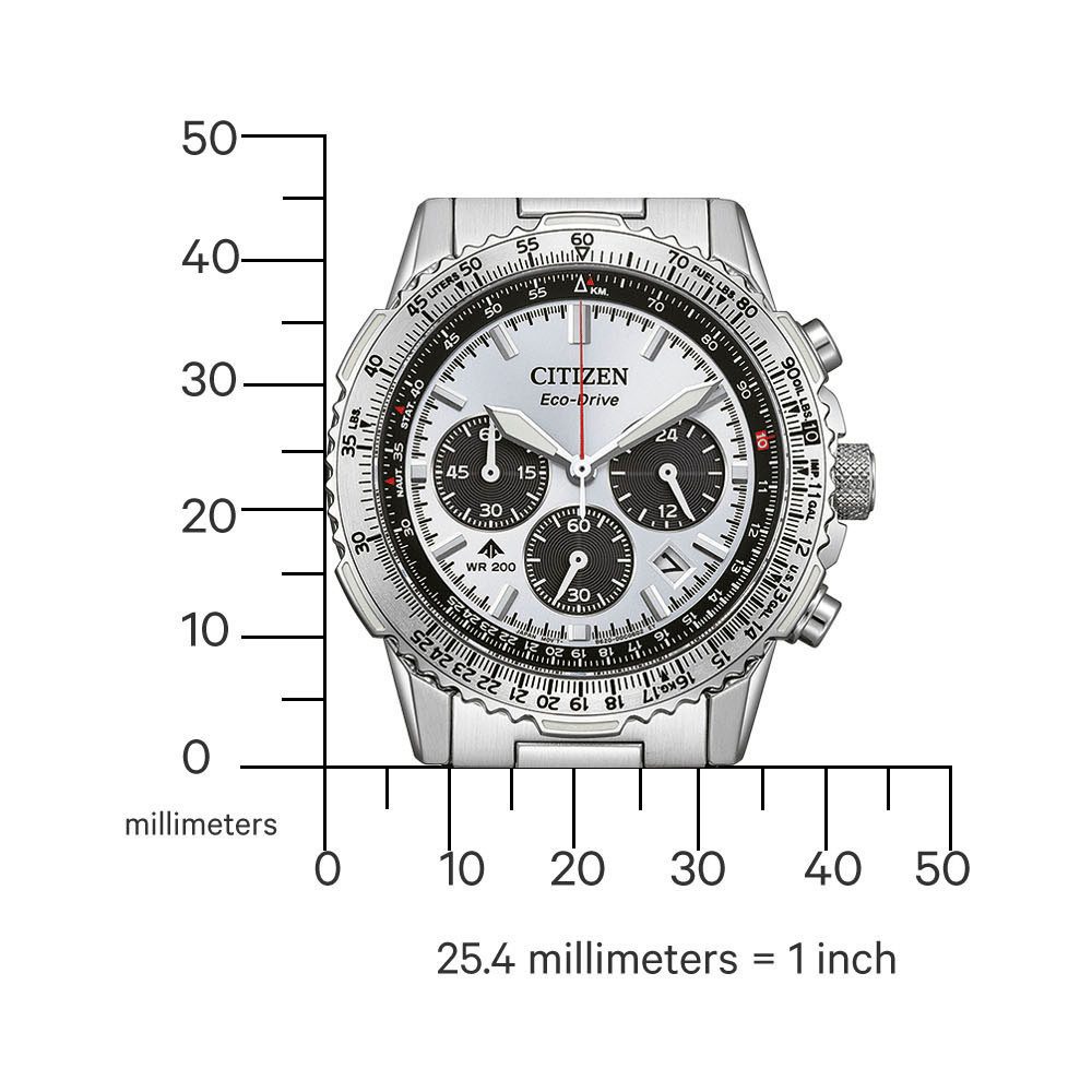 Citizen Chronograaf Promaster Sky Armbandhorloge, solar, herenhorloge, roestvrij staal armband, analoog, dag