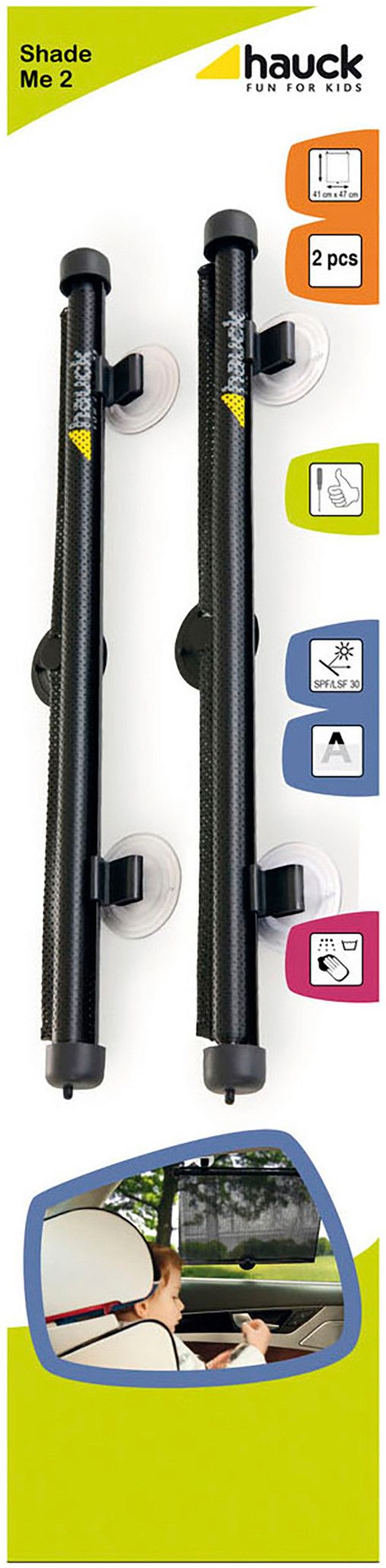 Hauck Autozonwering Shade Me 2 (set, 2 stuks)