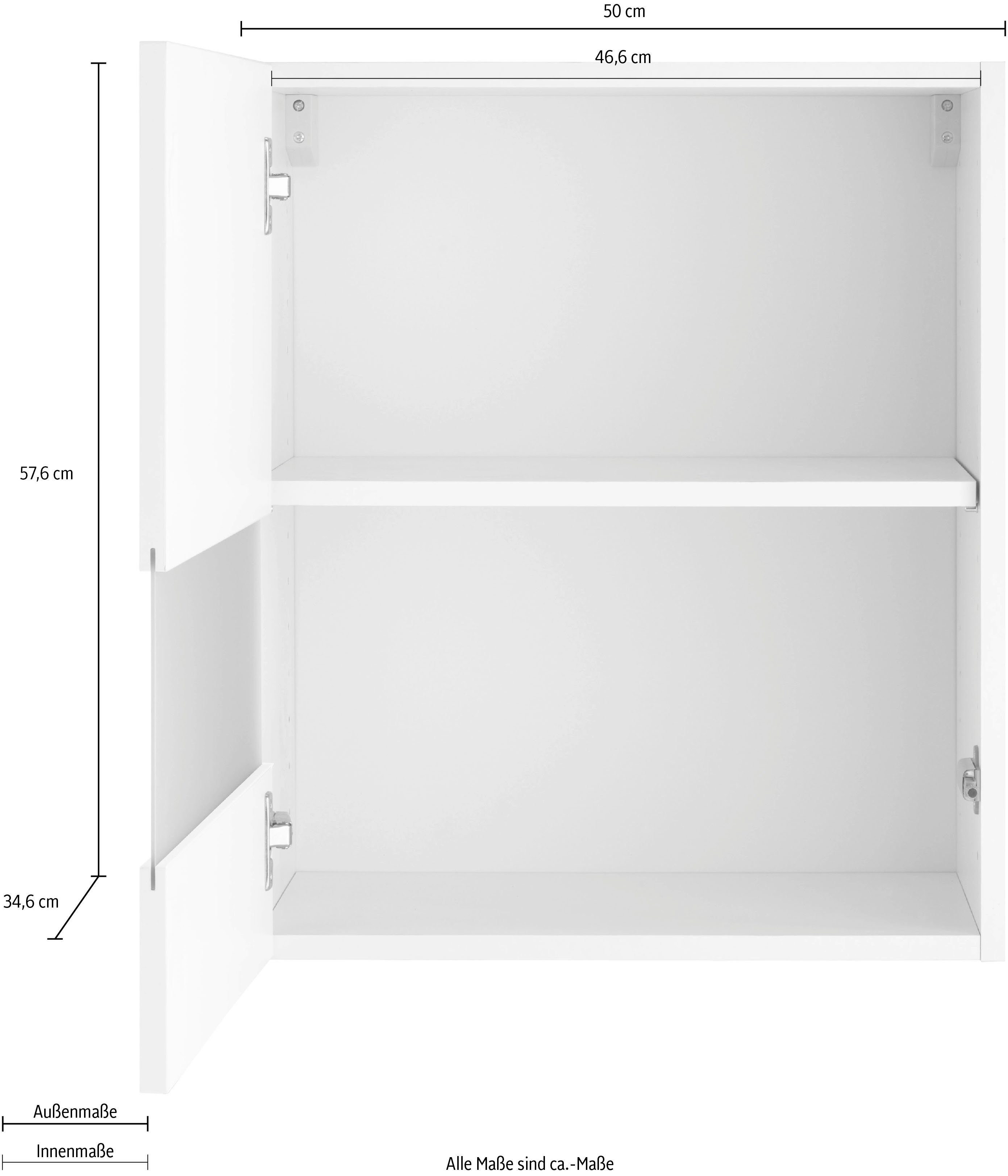 OPTIFIT Hangend kastje met glasdeur Roth Breedte 50 cm