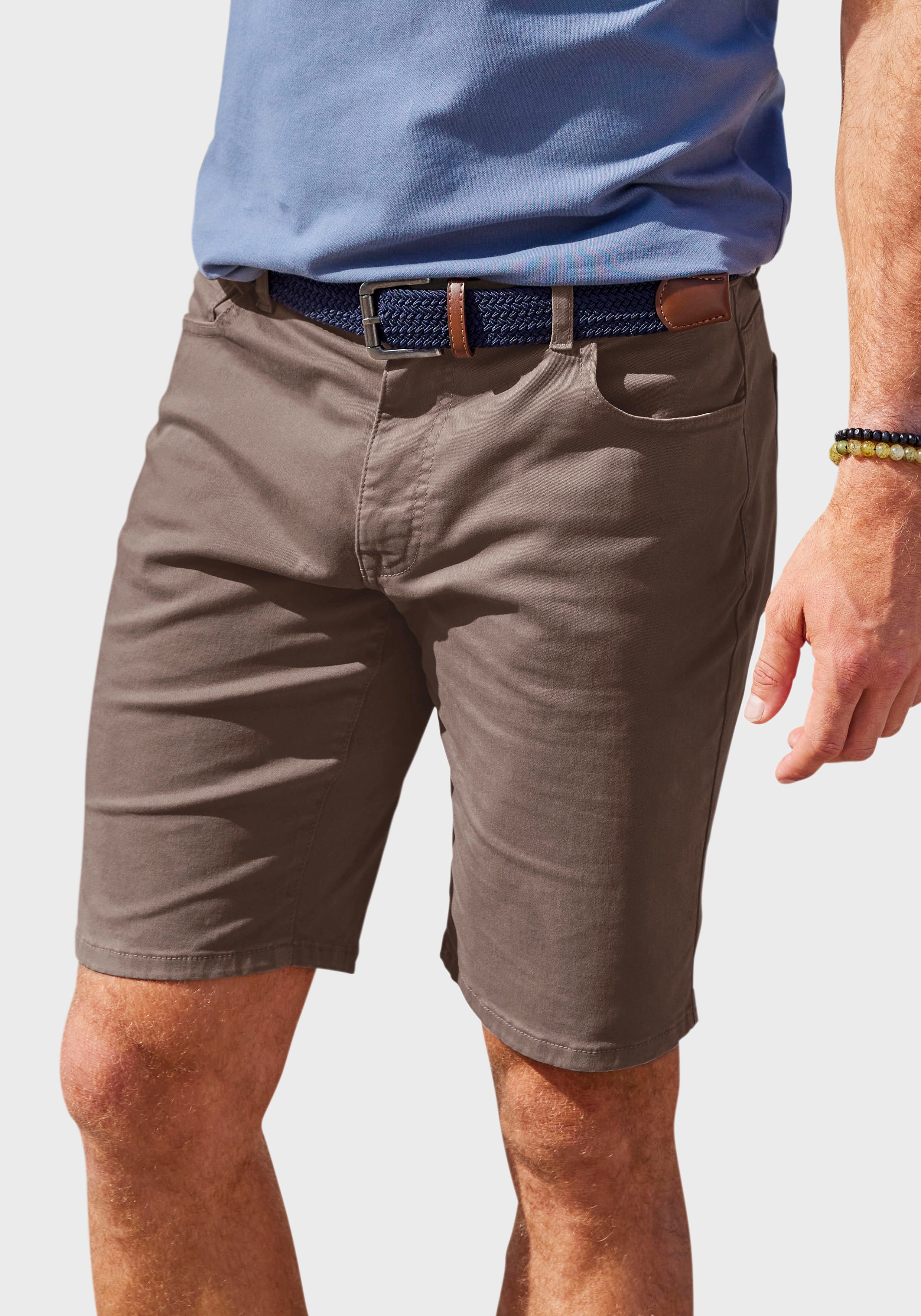 John Devin Chino-short Regular fit 5-pocket chino-shorts van elastische katoenkwaliteit heren bermuda broeken maat 32