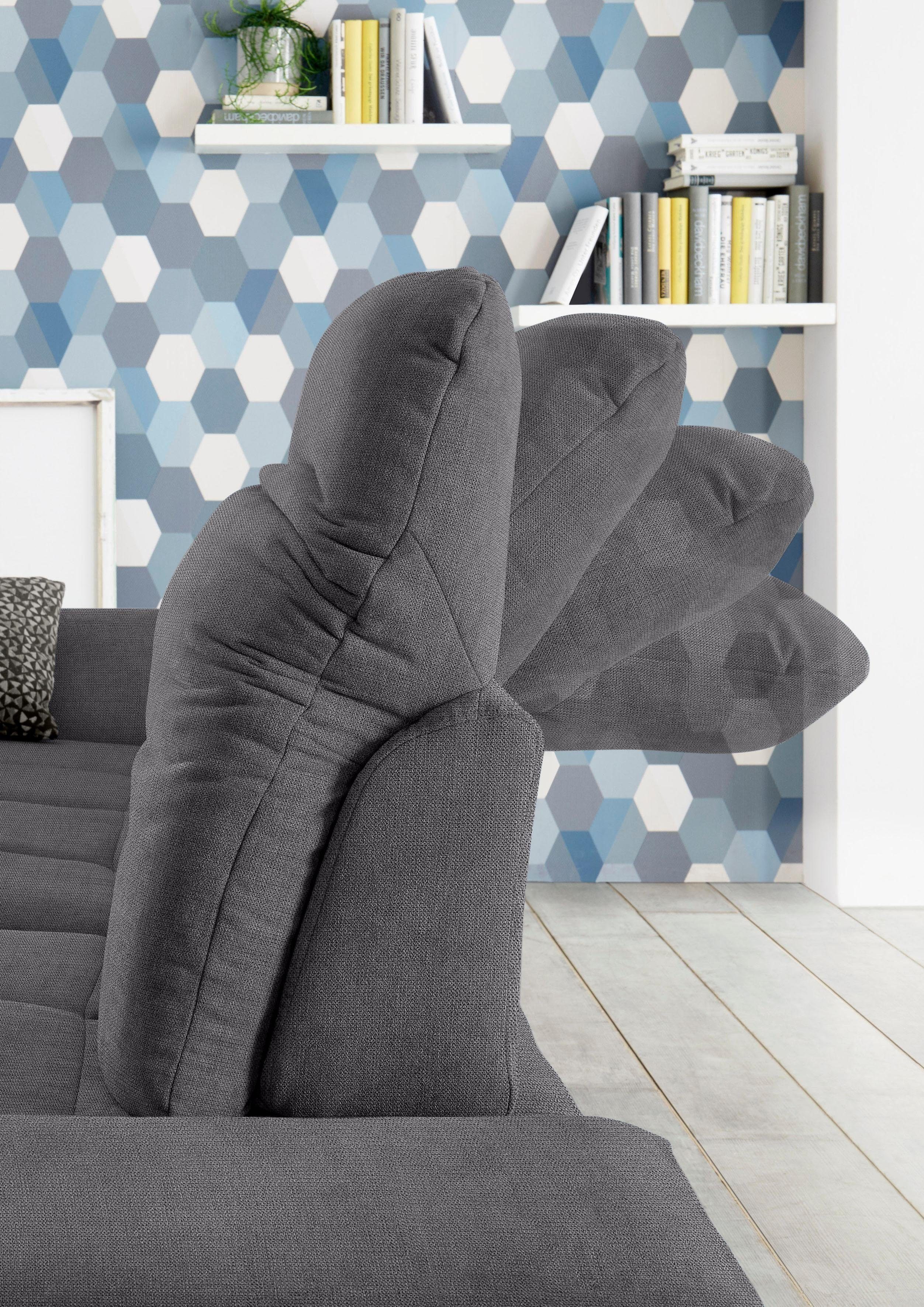 set one by Musterring Zithoek SO 4100 comfortabele pocketvering, incl. hoofdeindeverstelling