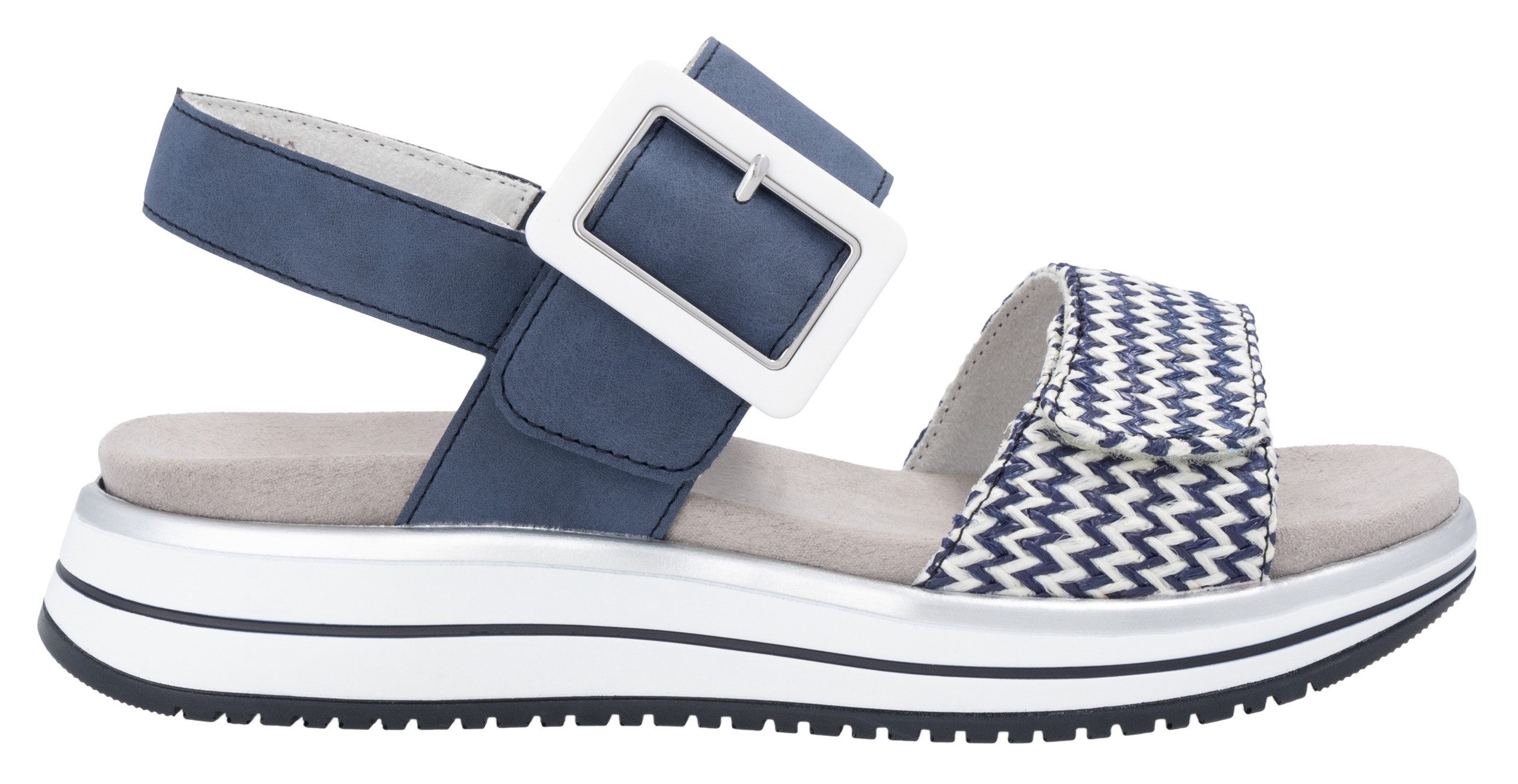 Remonte Sleehaksandaaltjes ELLE-Collection , zomerschoen, sandalen, comfortschoen met praktische klittenbandsluitingen
