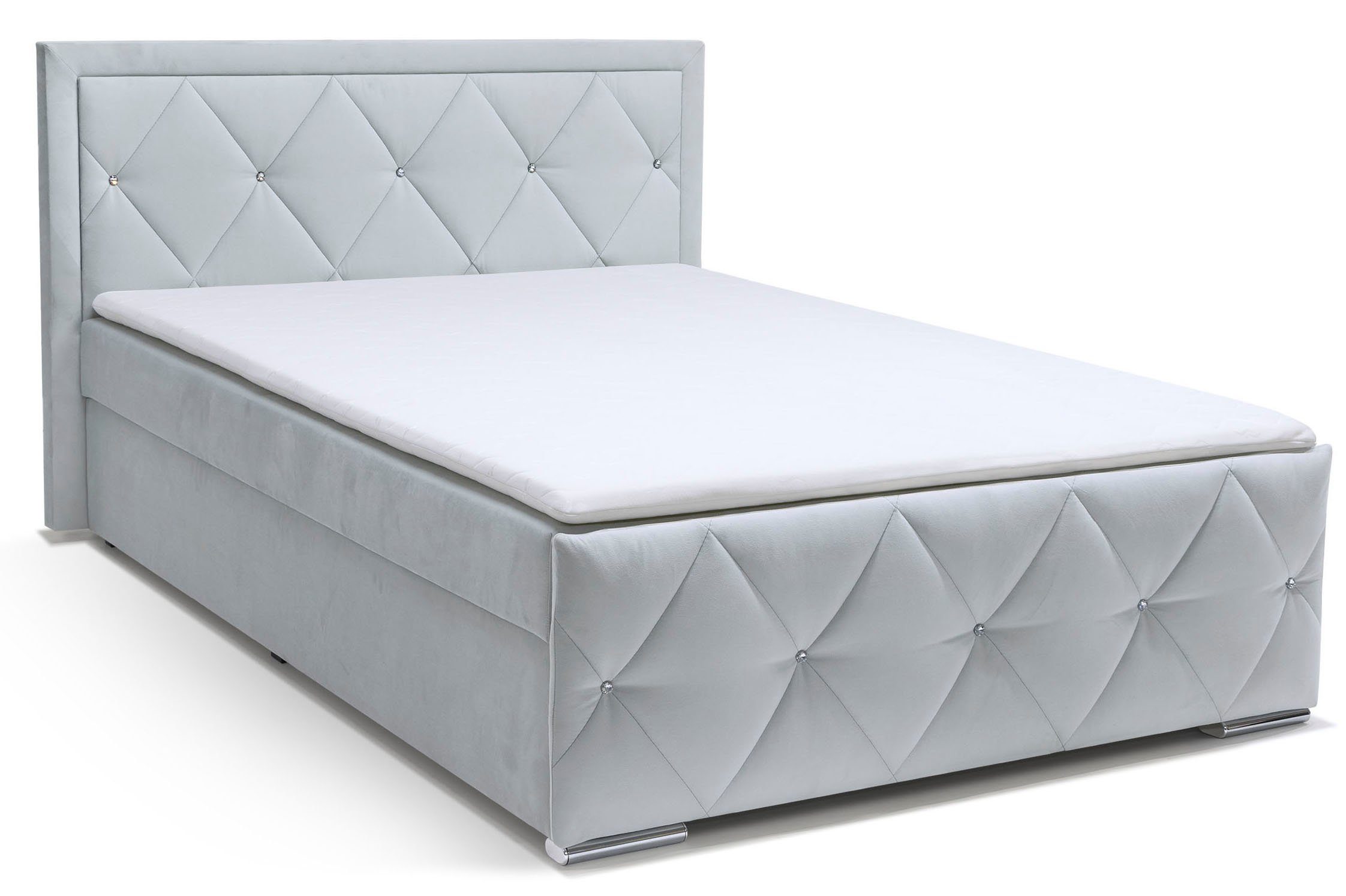 Leonique Boxspring Alfie, bestseller! Inclusief bedlade & topper Optioneel met knoopstiksels of strassstenen, H2, H3 en H4 verkrijgbaar