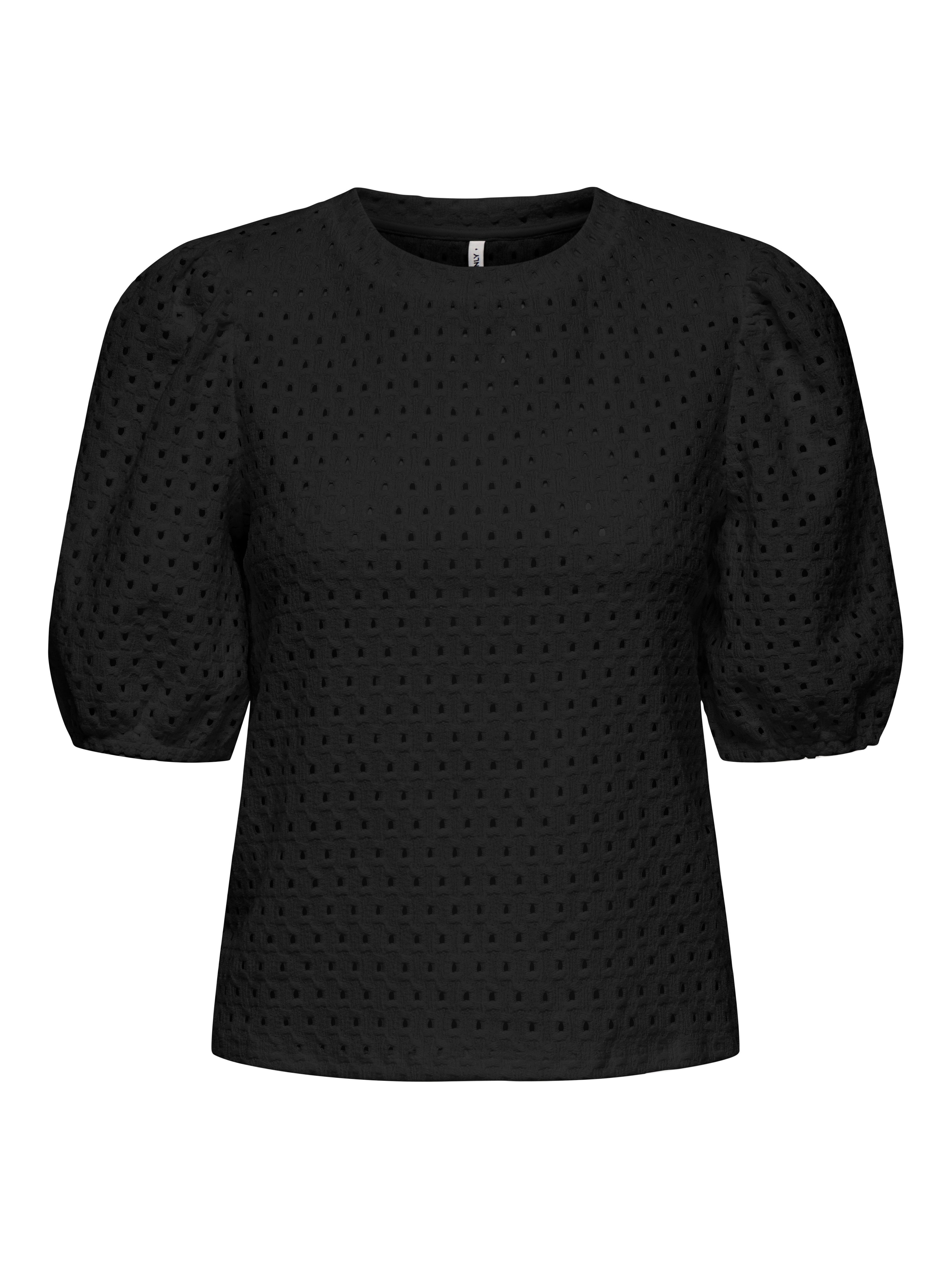 Only Shirt met korte mouwen ONLELISA S/S O-NECK TOP BOX JRS