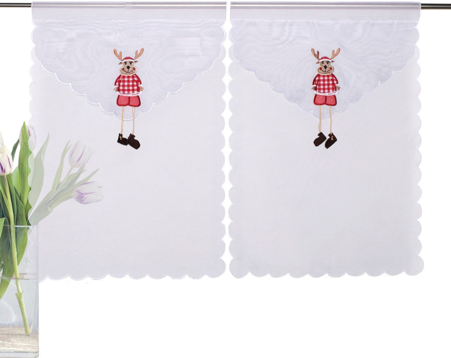 HOME WOHNIDEEN Gordijn ELG Raamdecoraties voile (2 stuks)