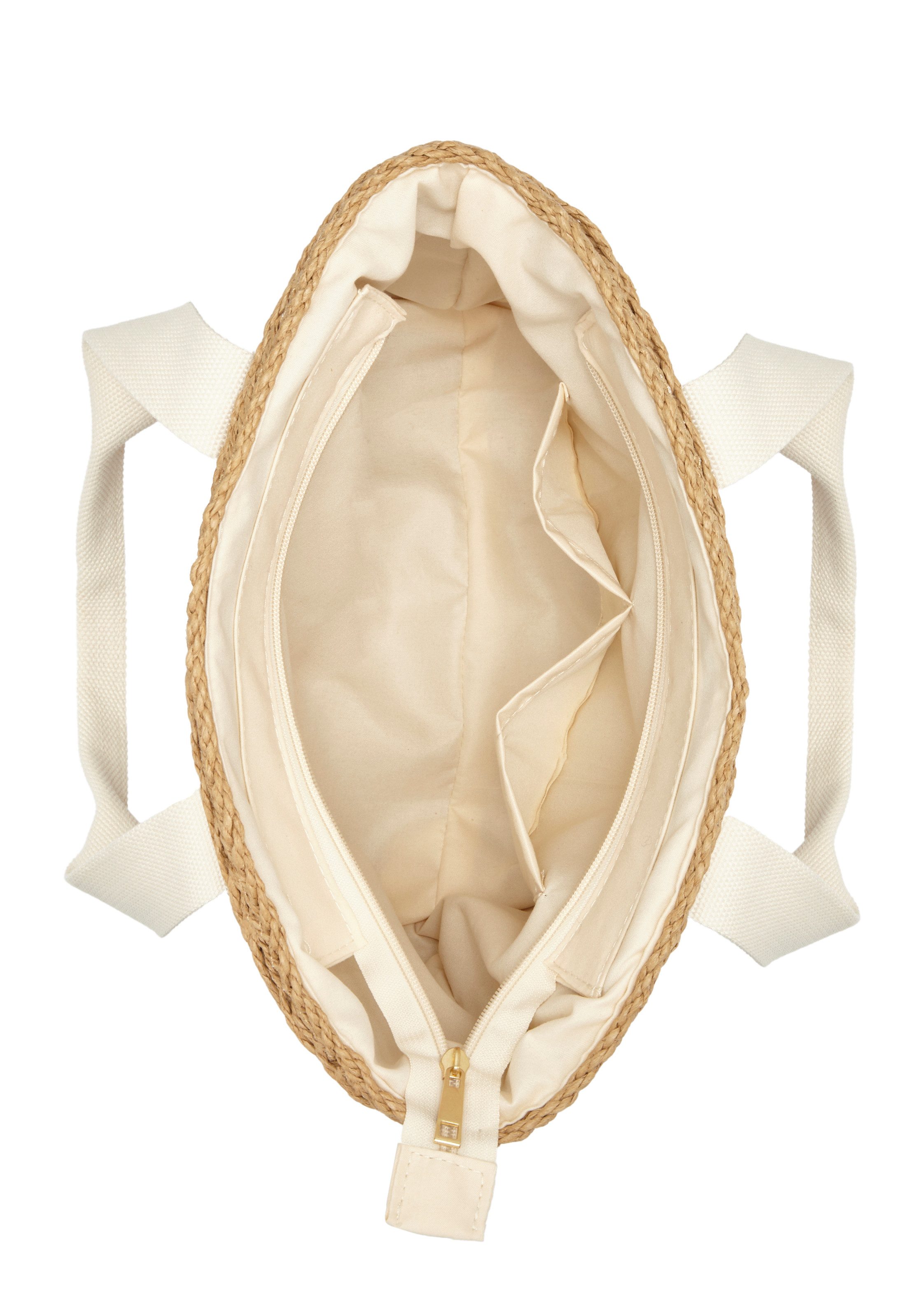 Vivance Shopper Strandtas Schoudertas, mandtas, draagtas, bamboe-look VEGAN