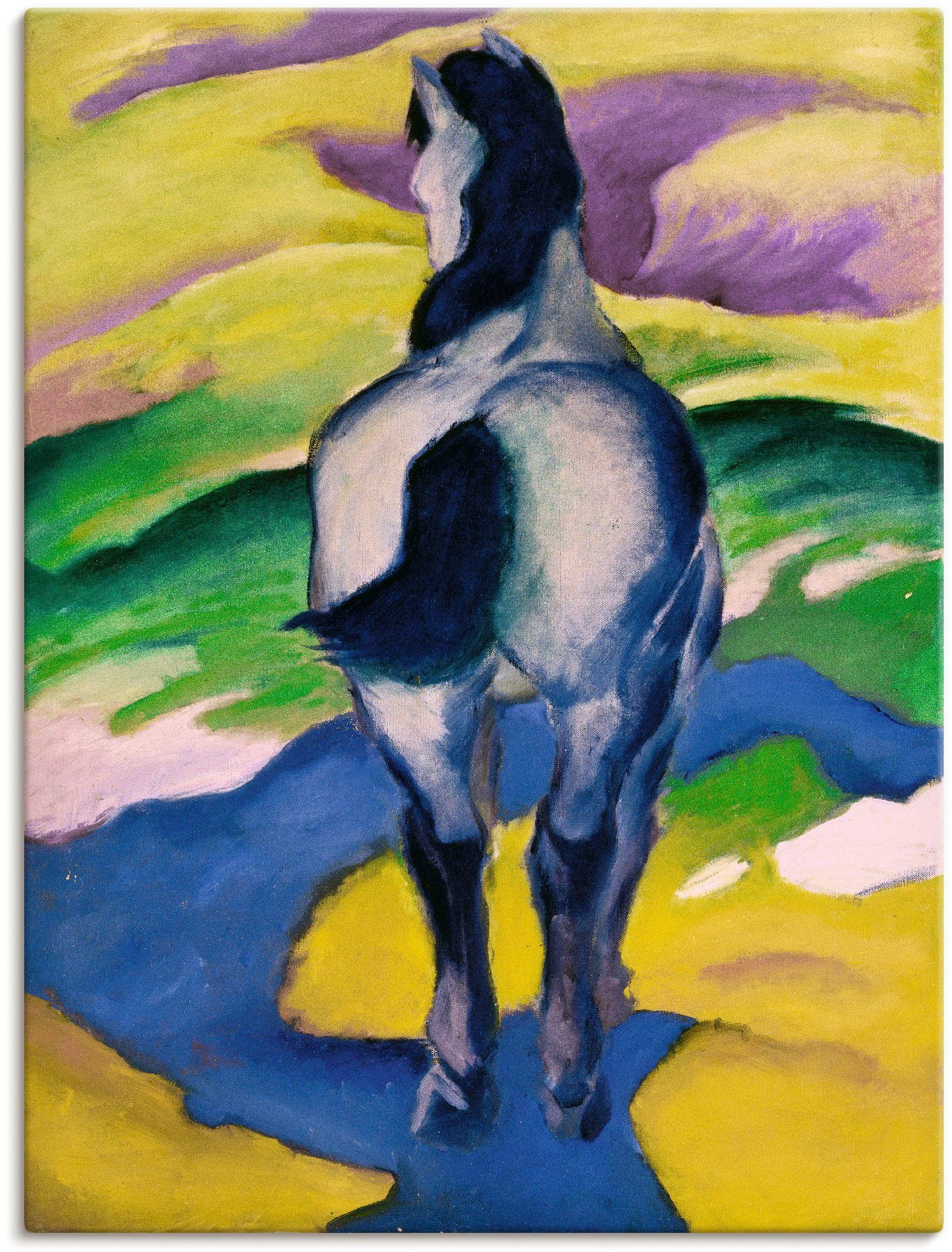 Artland Artprint Blauw paard II. 1911 in vele afmetingen & productsoorten - artprint van aluminium / artprint voor buiten, artprint op linnen, poster, muursticker / wandfolie ook g