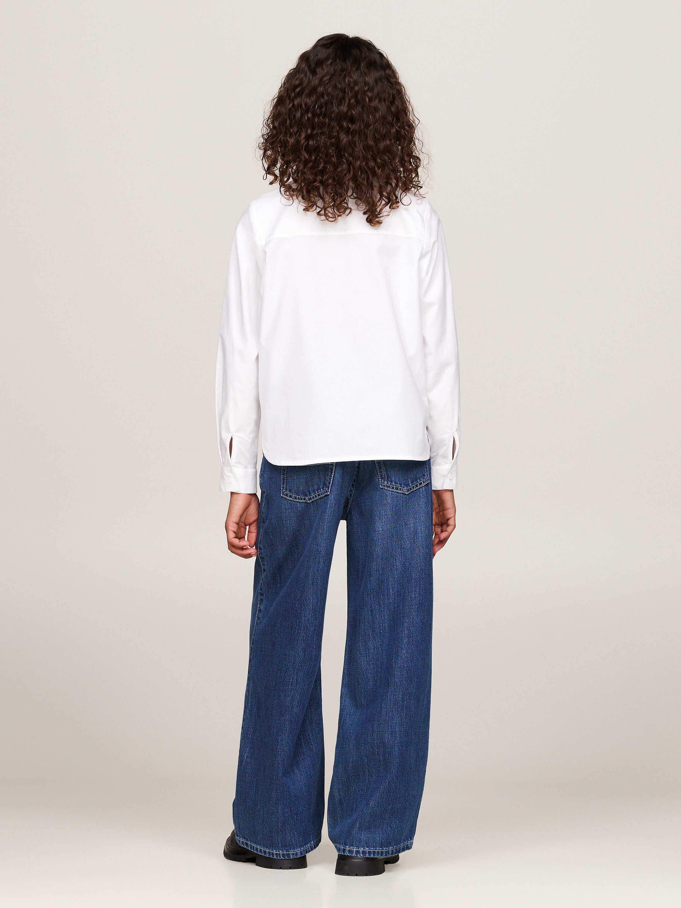 Tommy Hilfiger Blouse met lange mouwen RUFFLE COLLAR BLOUSE LS