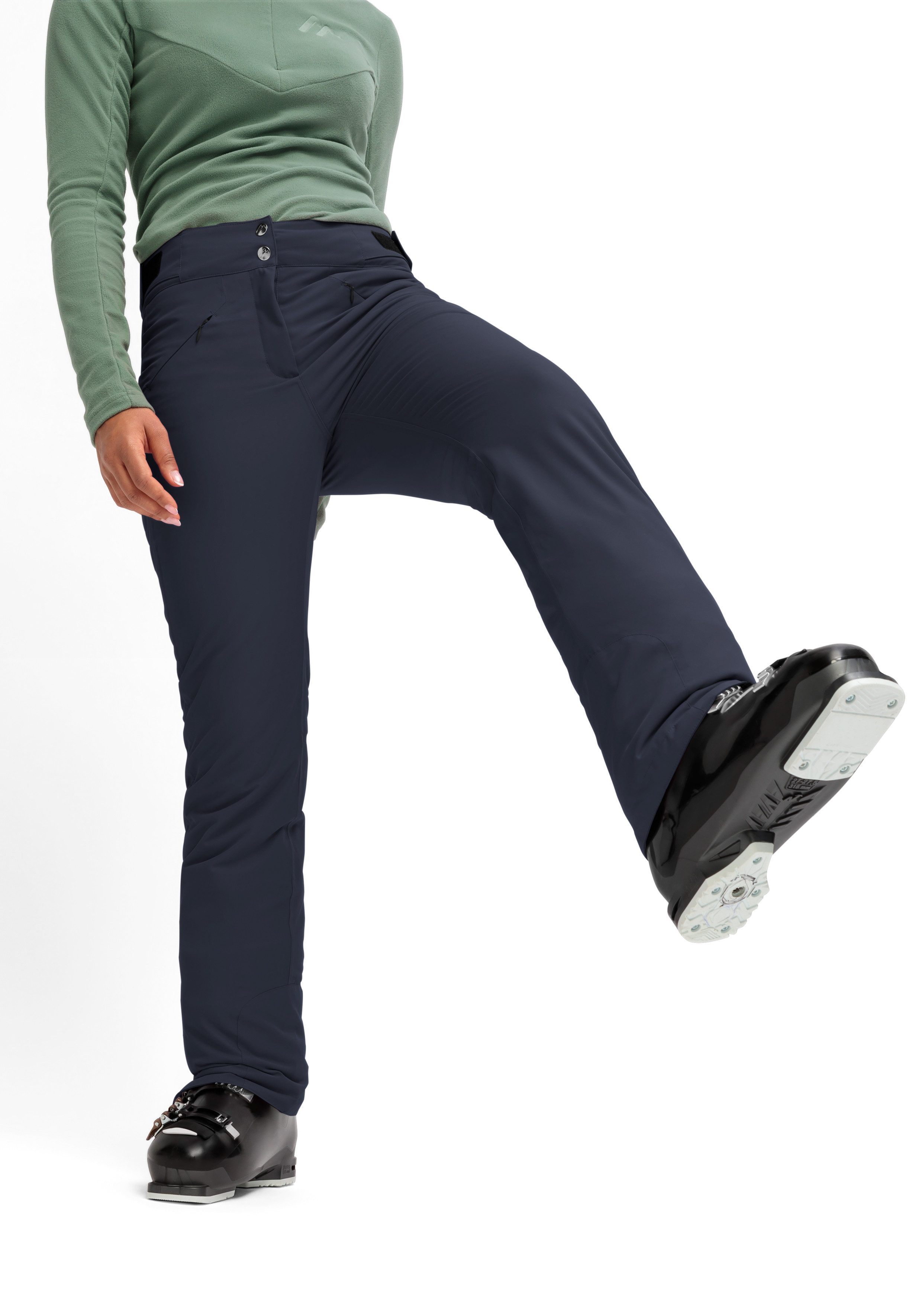 Maier Sports Skibroek Allissia slim 2.1 Dames sneeuwbroek, wind- en waterdicht, 2 ritszakken, slim fit