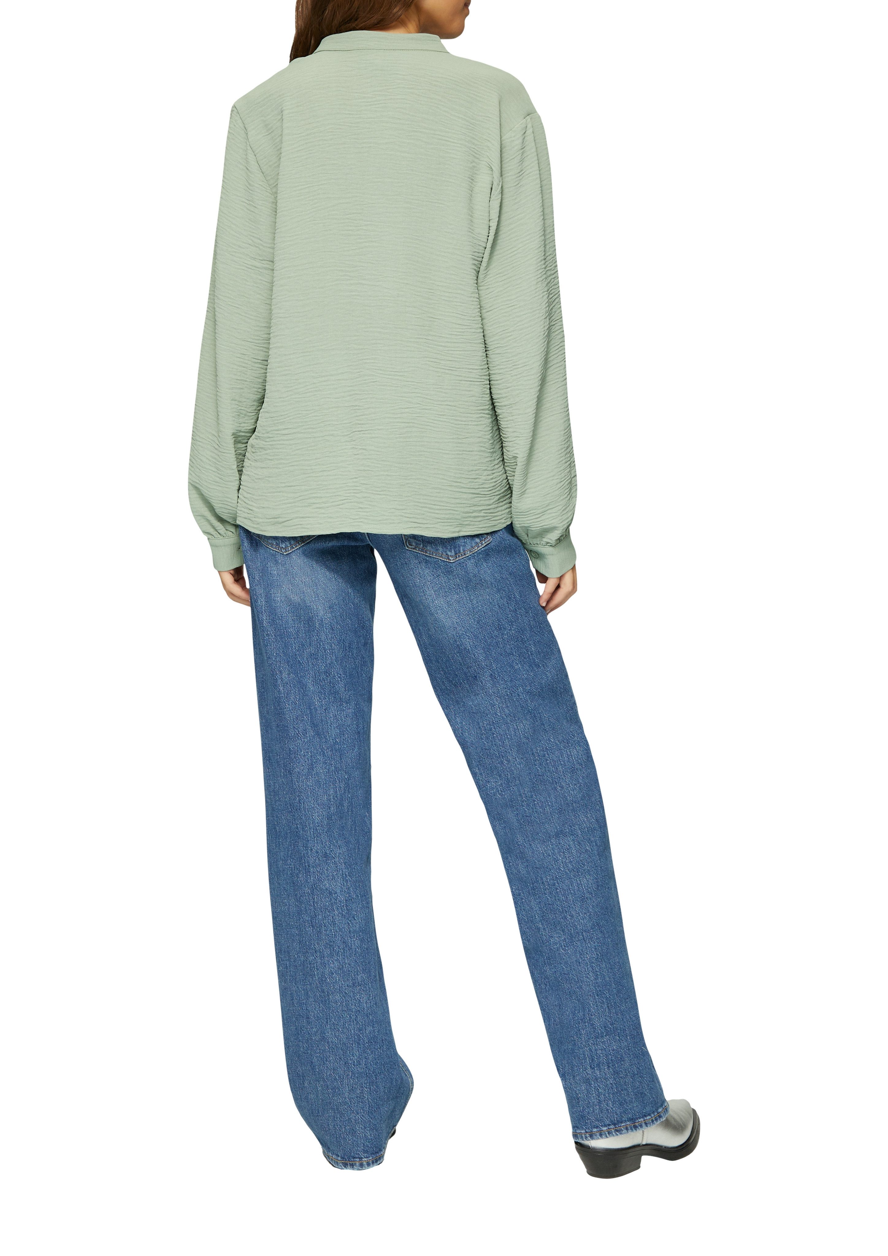 Q S designed by Blouse met lange mouwen met knoopsluiting