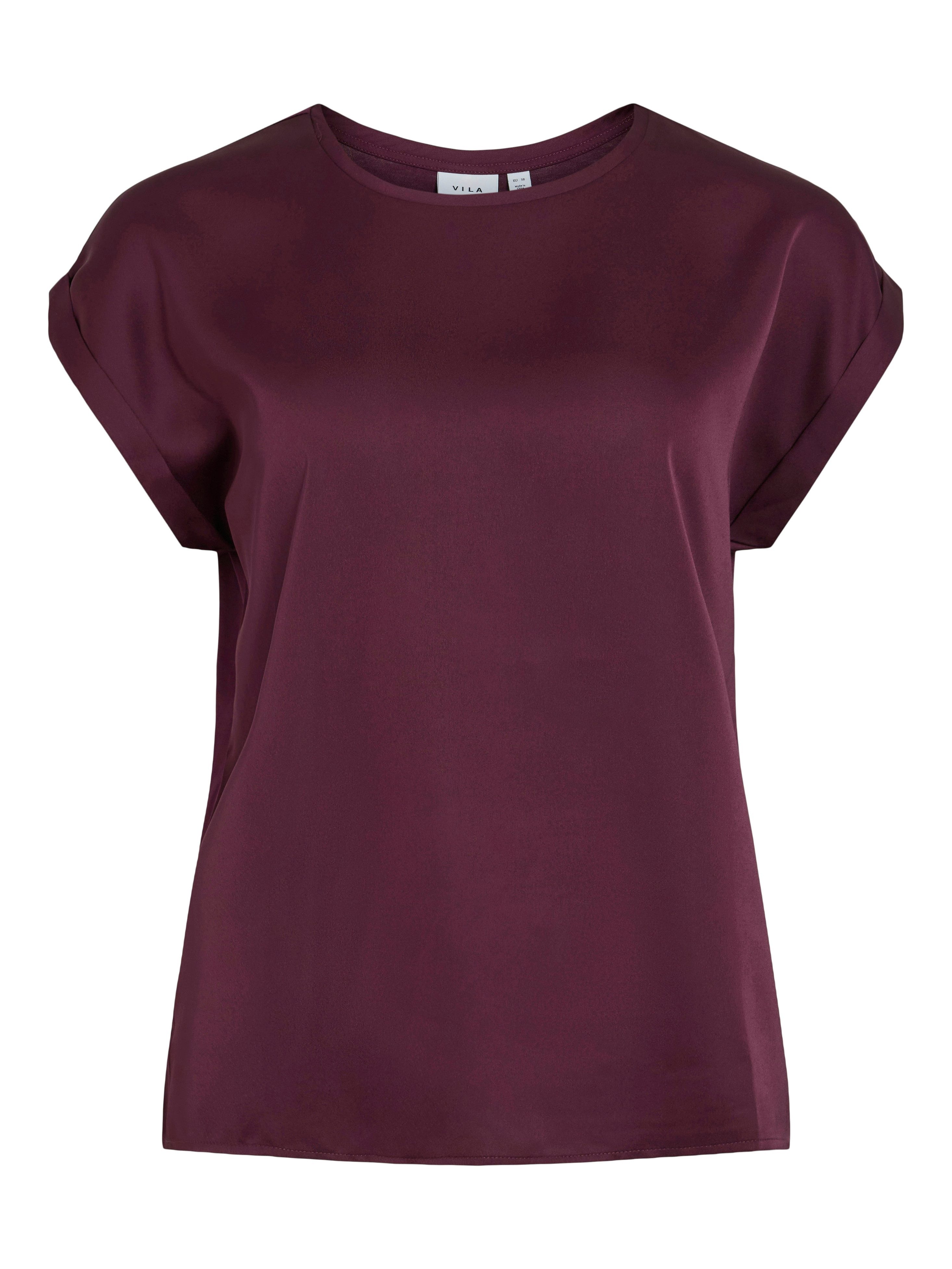 Vila Shirt met korte mouwen VIELLETTE S/S SATIN TOP - NOOS