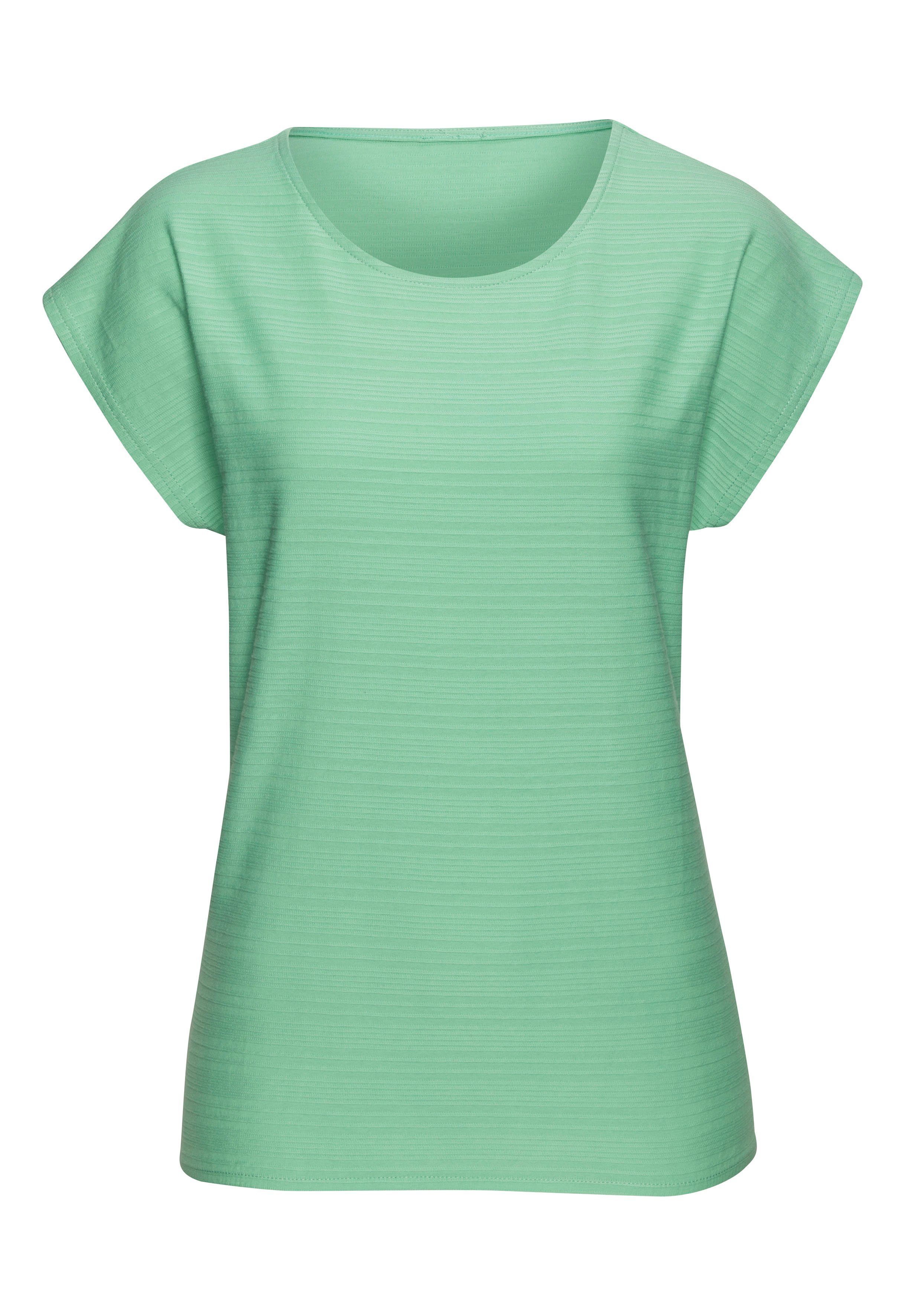 Vivance T-shirt Met modieuze streepstructuur in een zachte katoenkwaliteit (1-delig)
