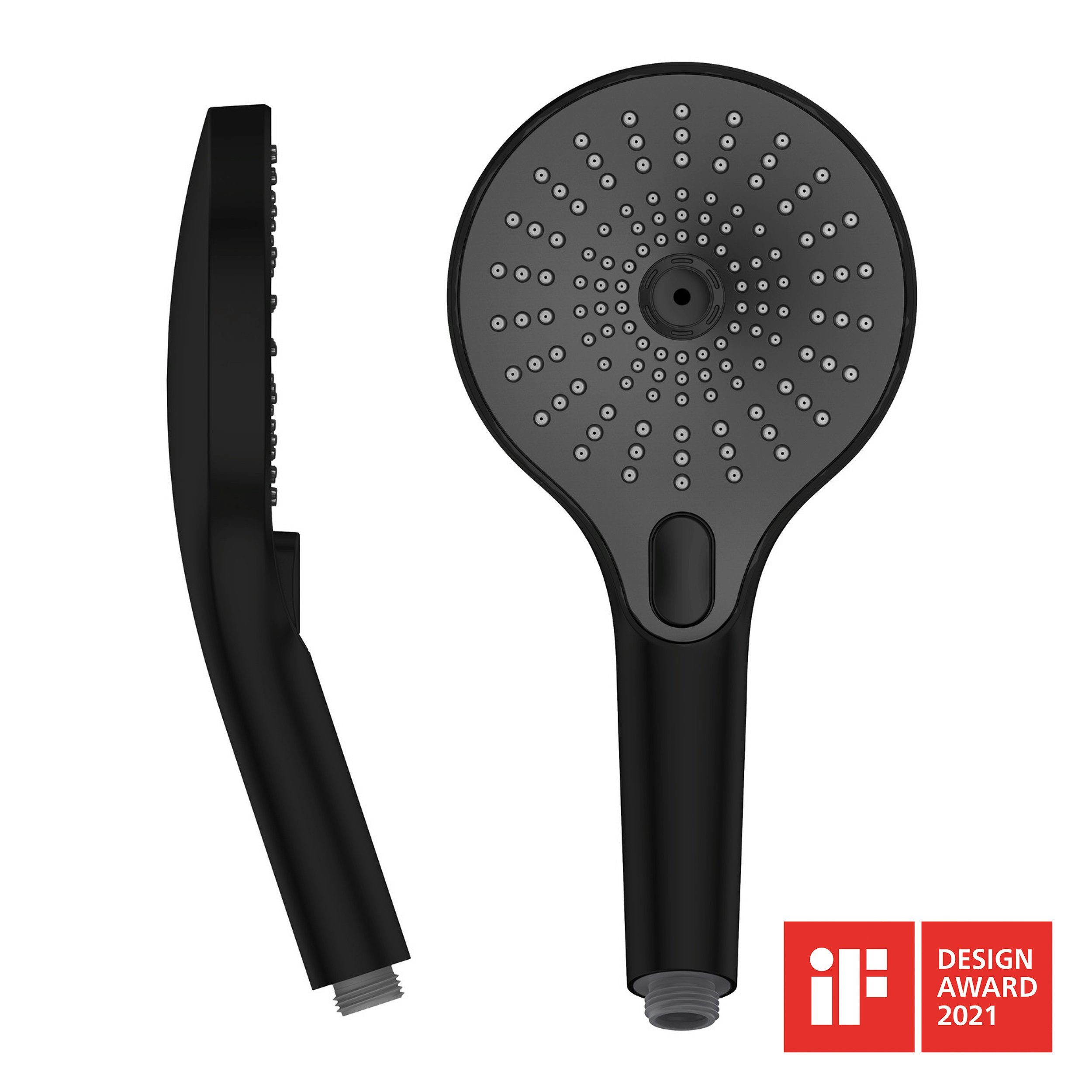WENKO Handsproeier Ultimate Shower Zwart/grijs, Ø 13 cm (1-delig)