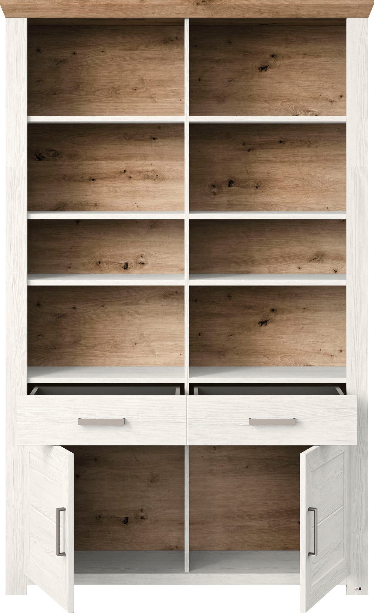 set one by Musterring Ordnerrek York open ontwerp, optioneel met verlichting, 3 kleuren, breedte 129 cm