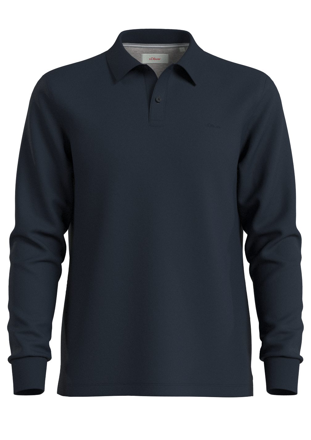 s.Oliver Poloshirt met lange mouwen met geborduurd logo