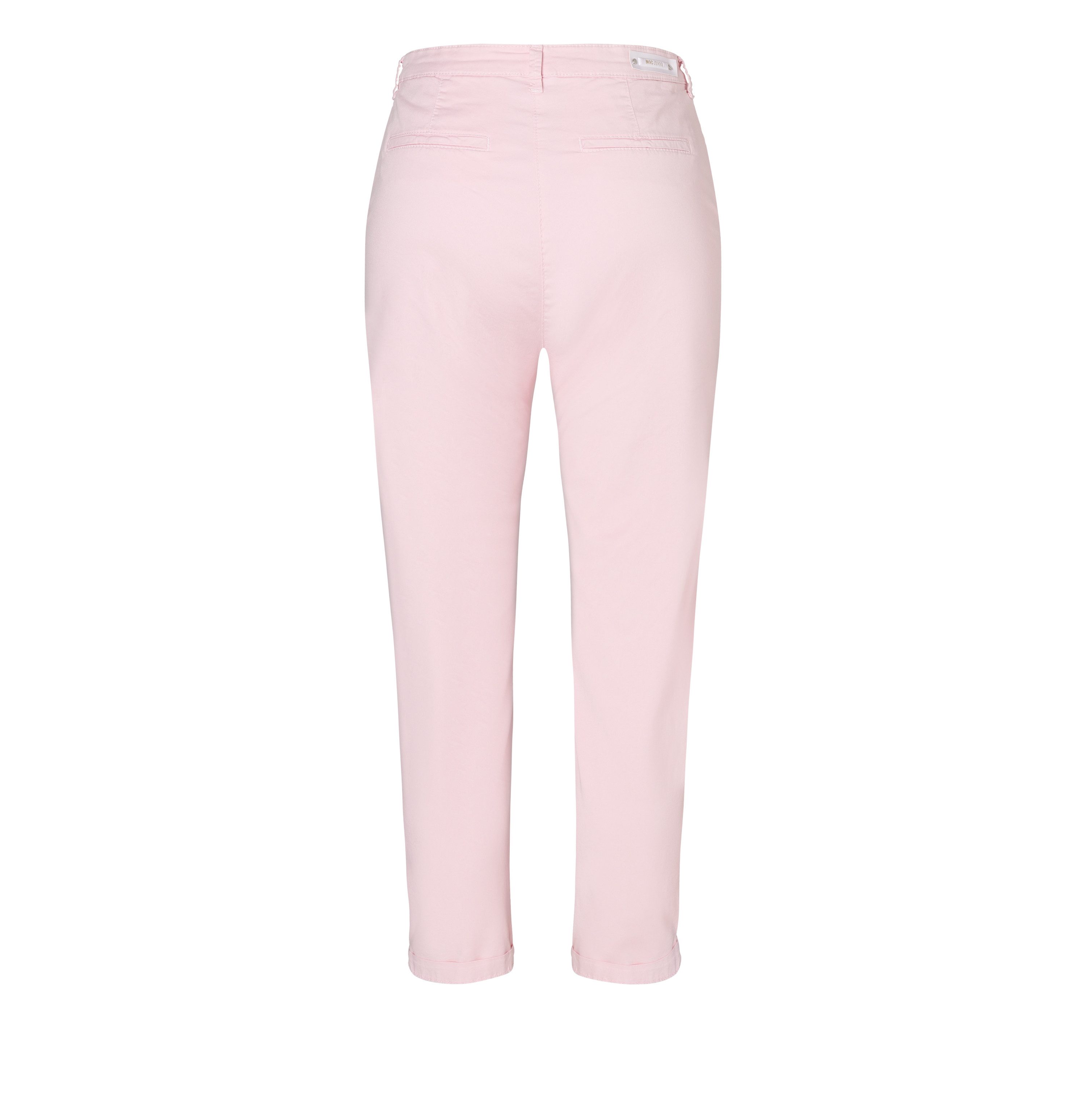 MAC Chino turn up met subtiele glans, elegant en sportief tegelijk