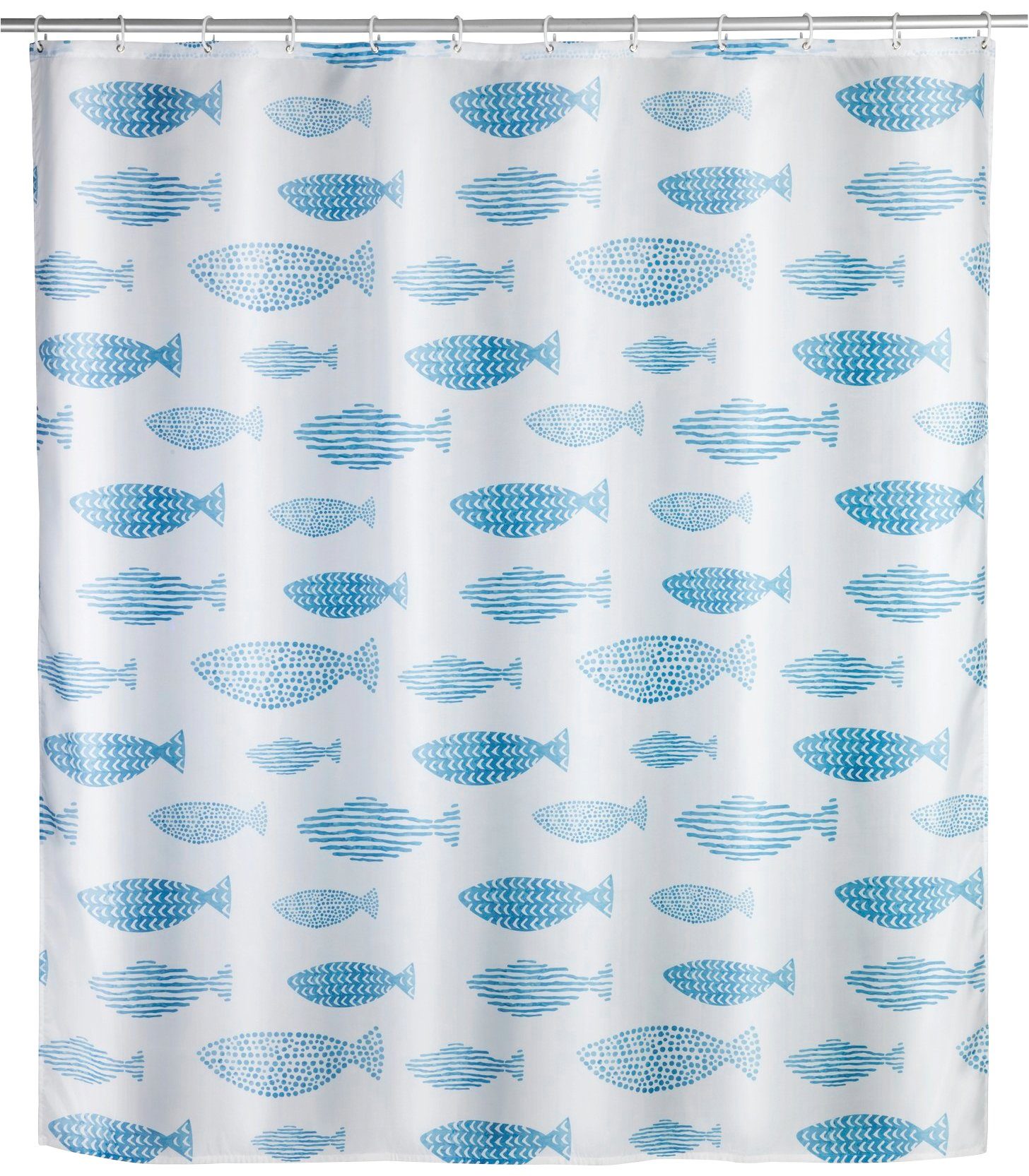 WENKO Douchegordijn Aquamarijn Hoogte 200 cm, textiel (polyester)