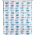 wenko douchegordijn aquamarijn hoogte 200 cm, textiel (polyester) blauw