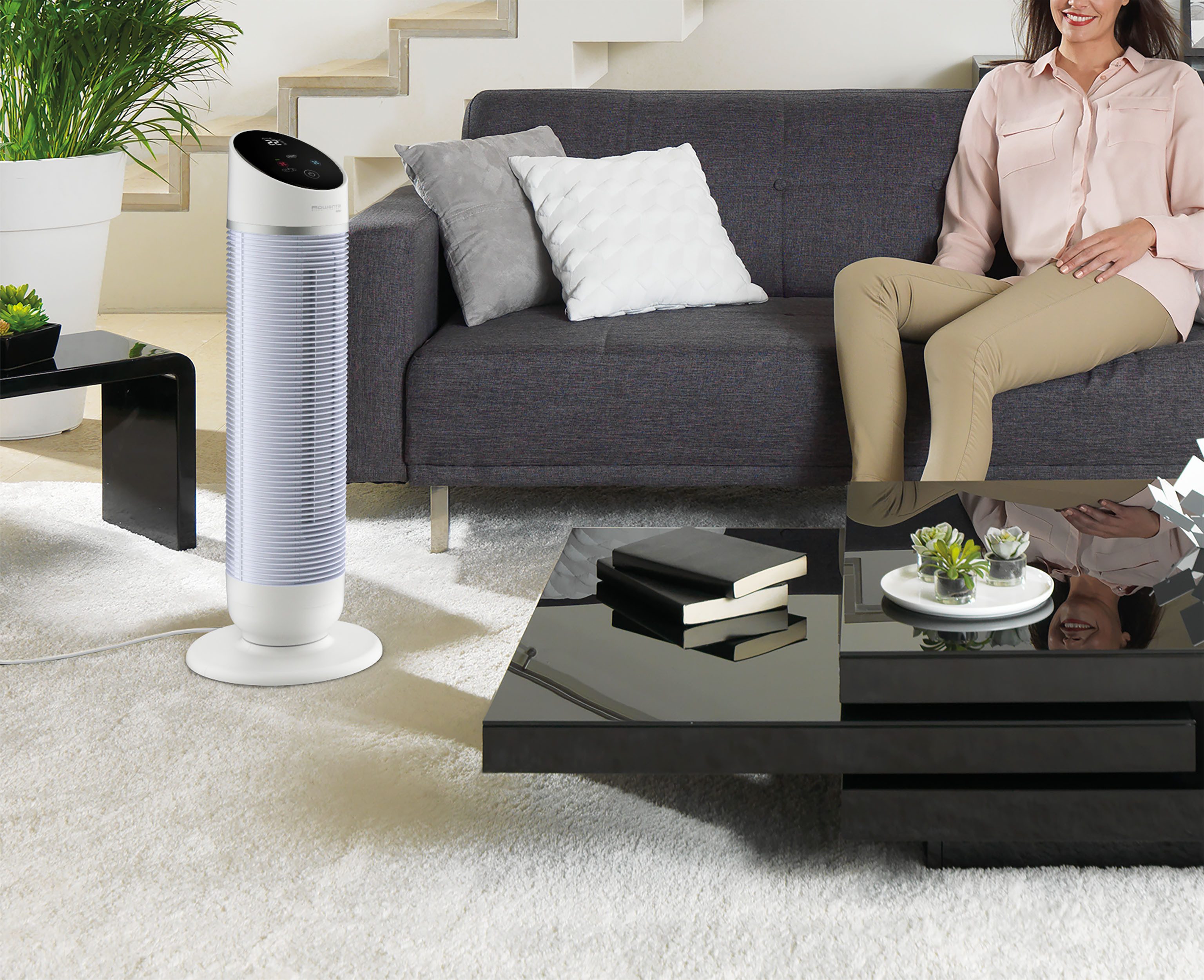 Rowenta Torenventilator 3-in-1 Turmventilator Silent Comfort, 10 Stufen für jeden Bedarf,