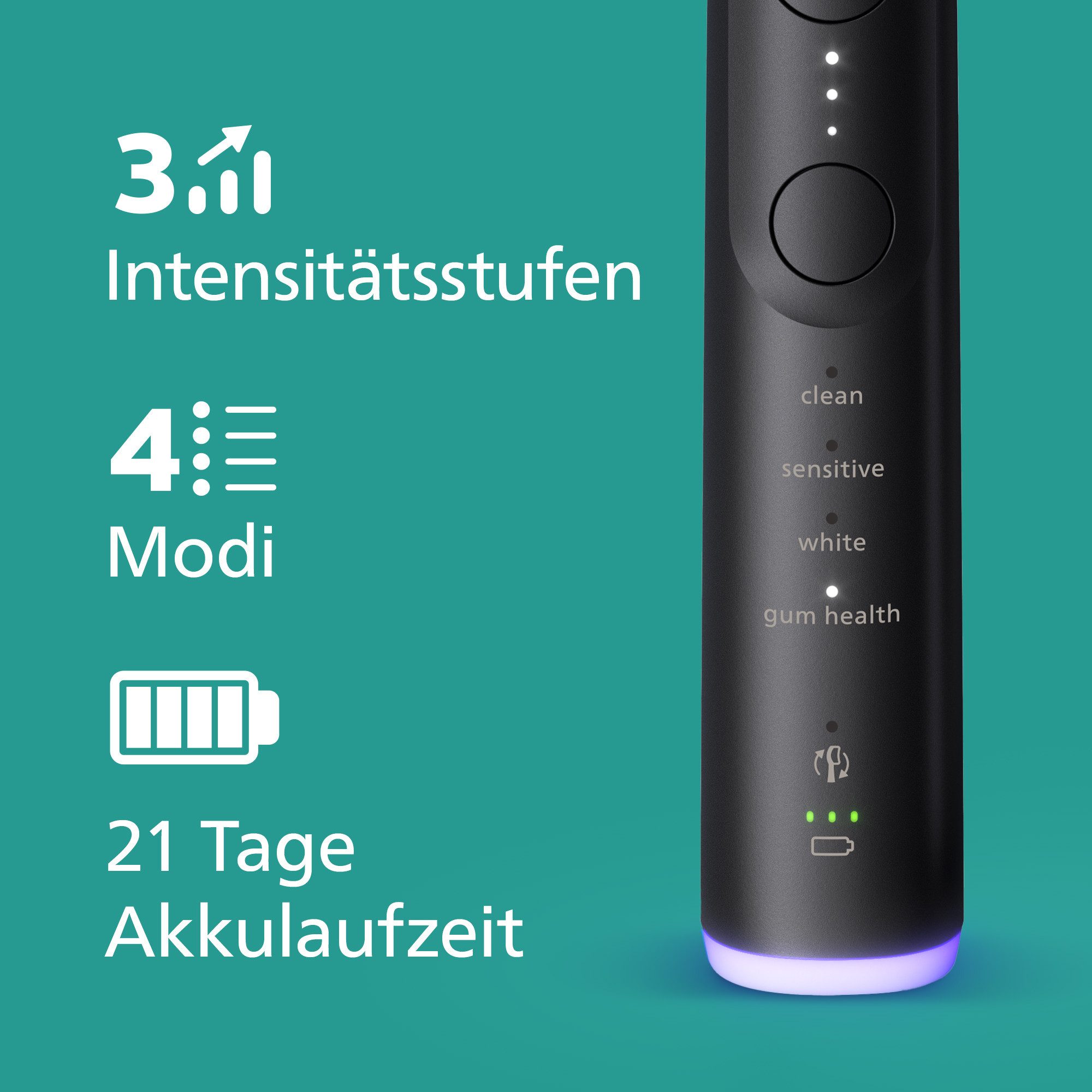 Philips Sonicare Elektrische tandenborstel Series 7100 HX7421/01 met visuele drukcontrole, 7 reinigingsinstellingen, incl. reisetui