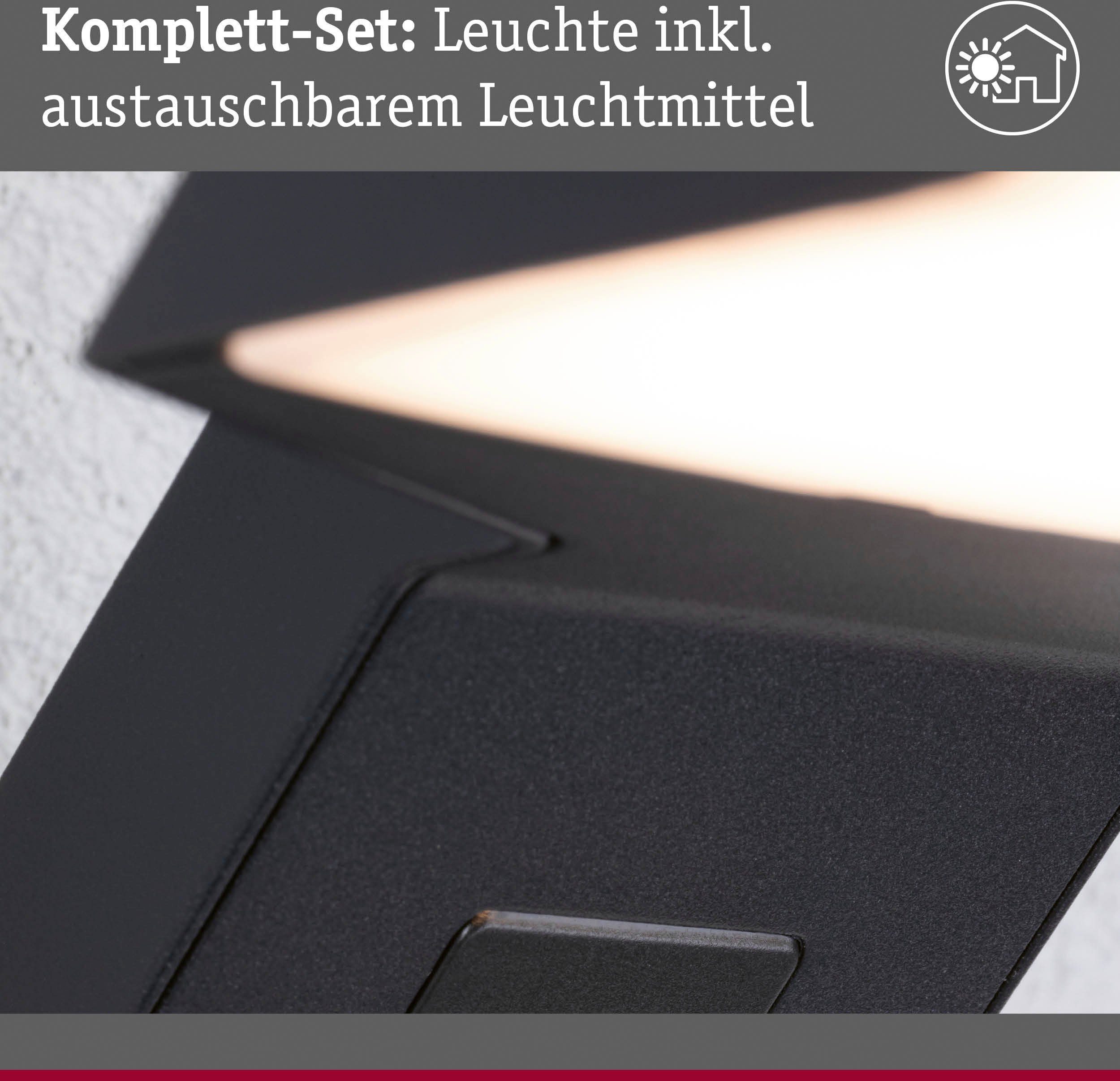 Paulmann Led-wandlamp voor buiten Zenera 230V 3000K Antraciet