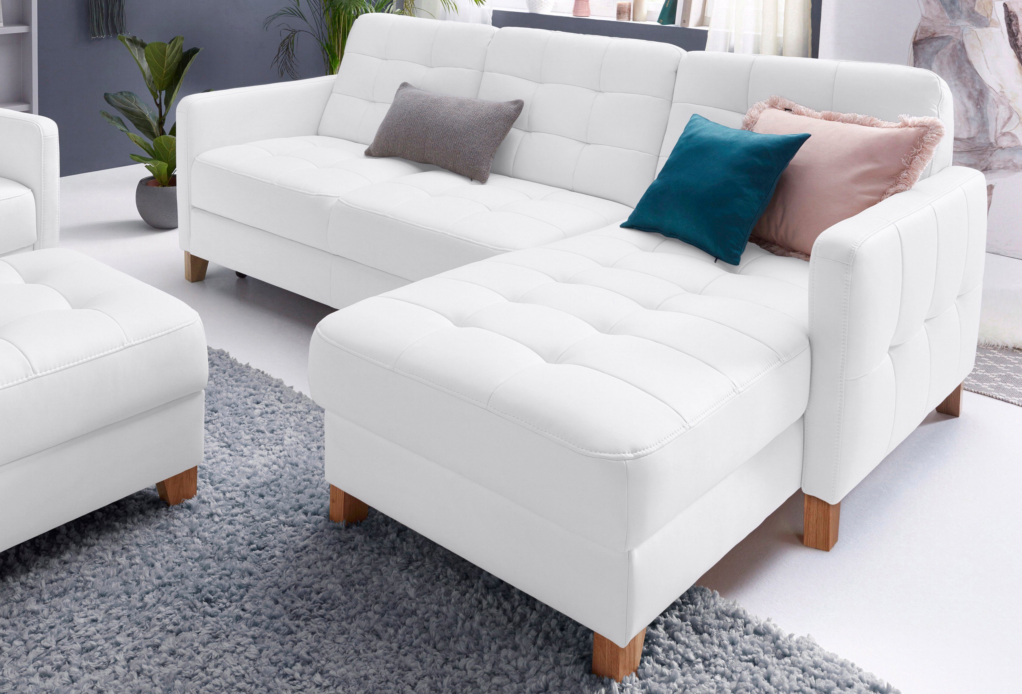 exxpo - sofa fashion Hoekbank Elio, compact en comfortabel, handig en tijdloos design, L-vorm
