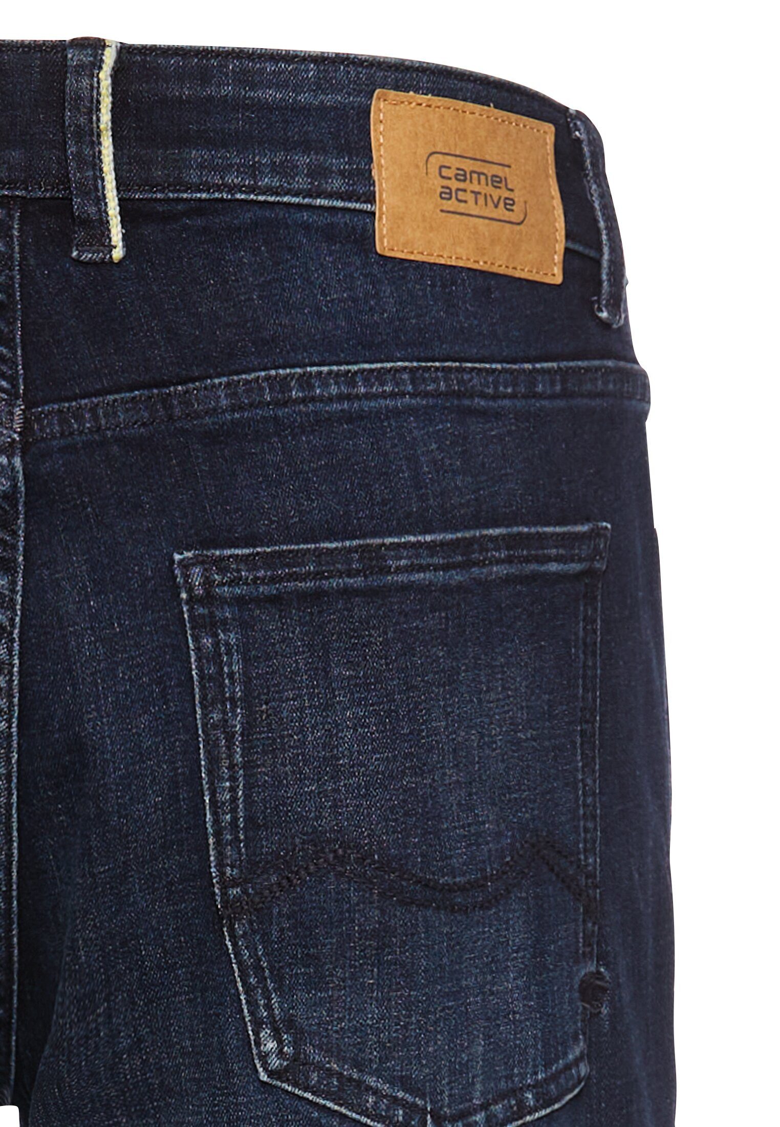 camel active Regular fit jeans met leren badge