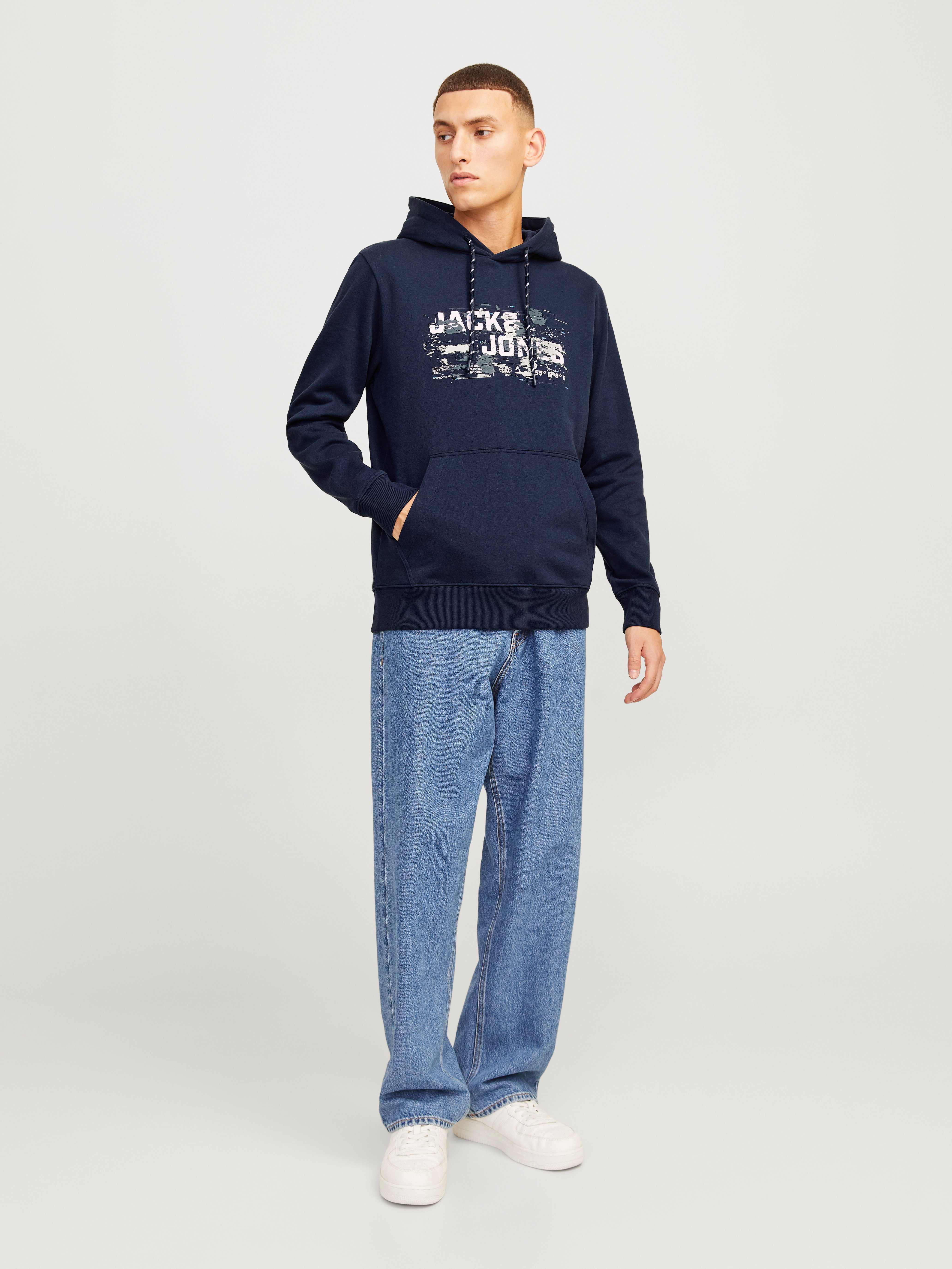 Jack & Jones Hoodie JCOOUTDOOR LOGO SWEAT HOOD SN
