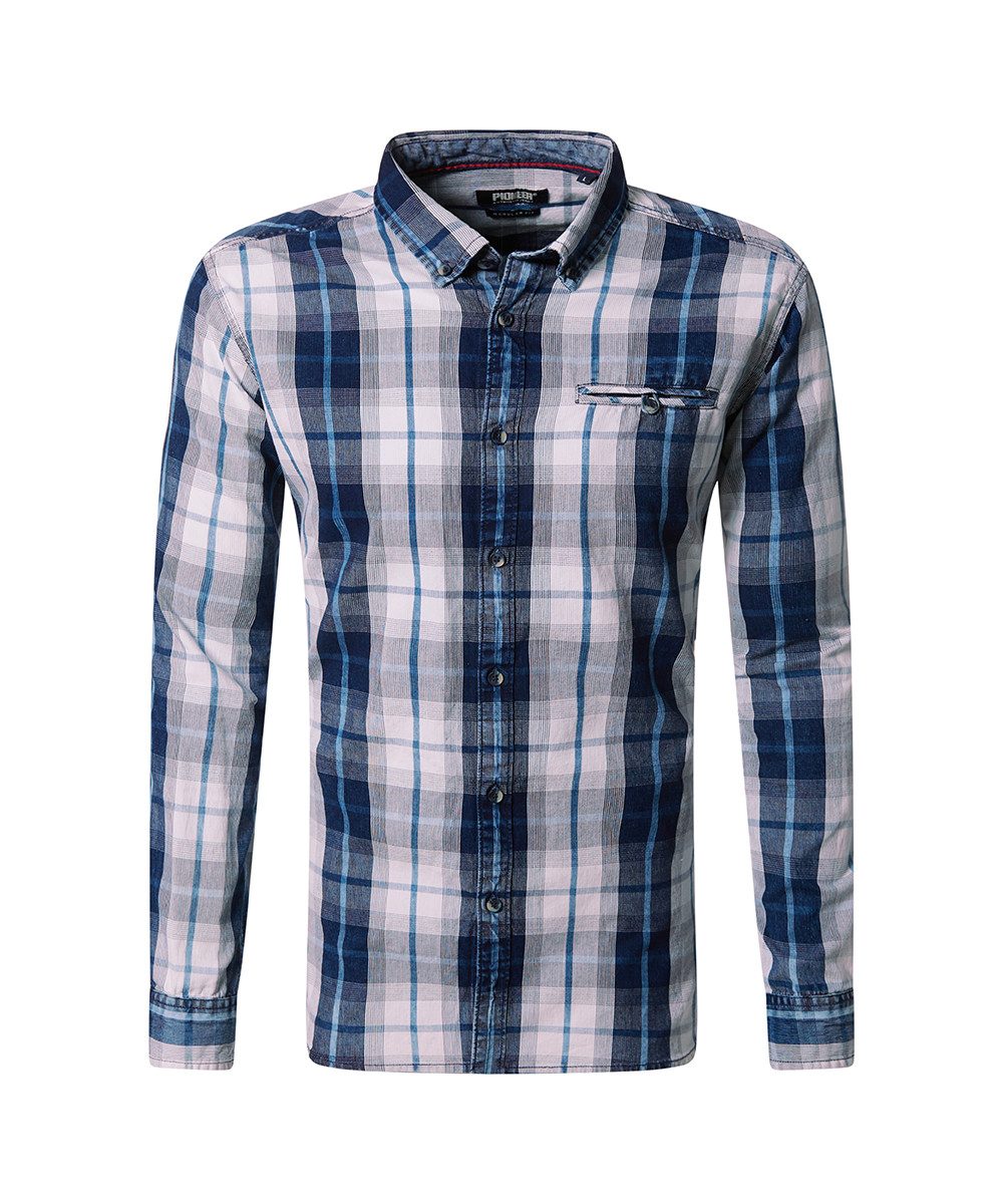 Pioneer Authentic Jeans Overhemd met lange mouwen met geruit patroon