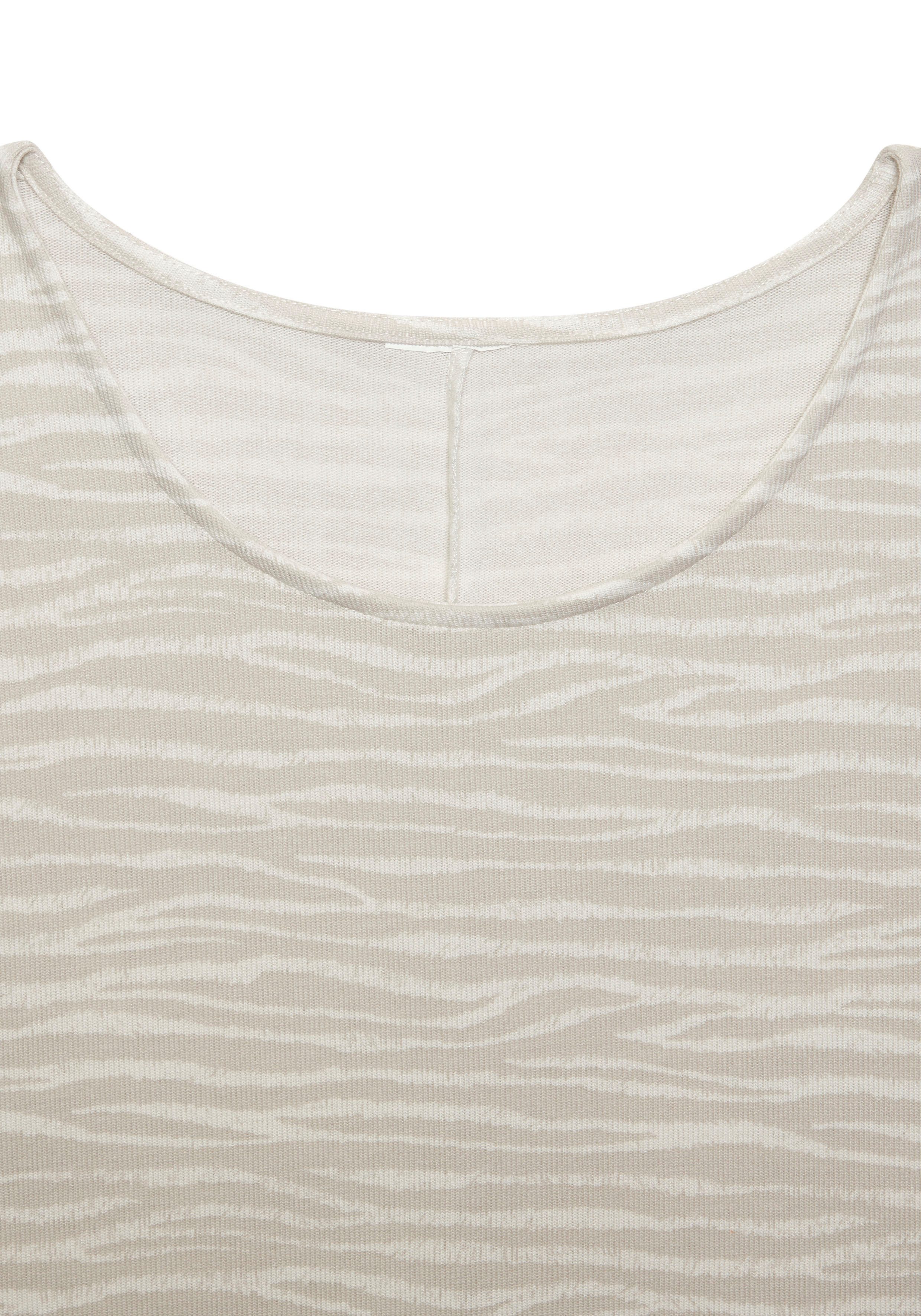 Lascana Shirt met 3/4 mouwen Met modieus zebra-patroon