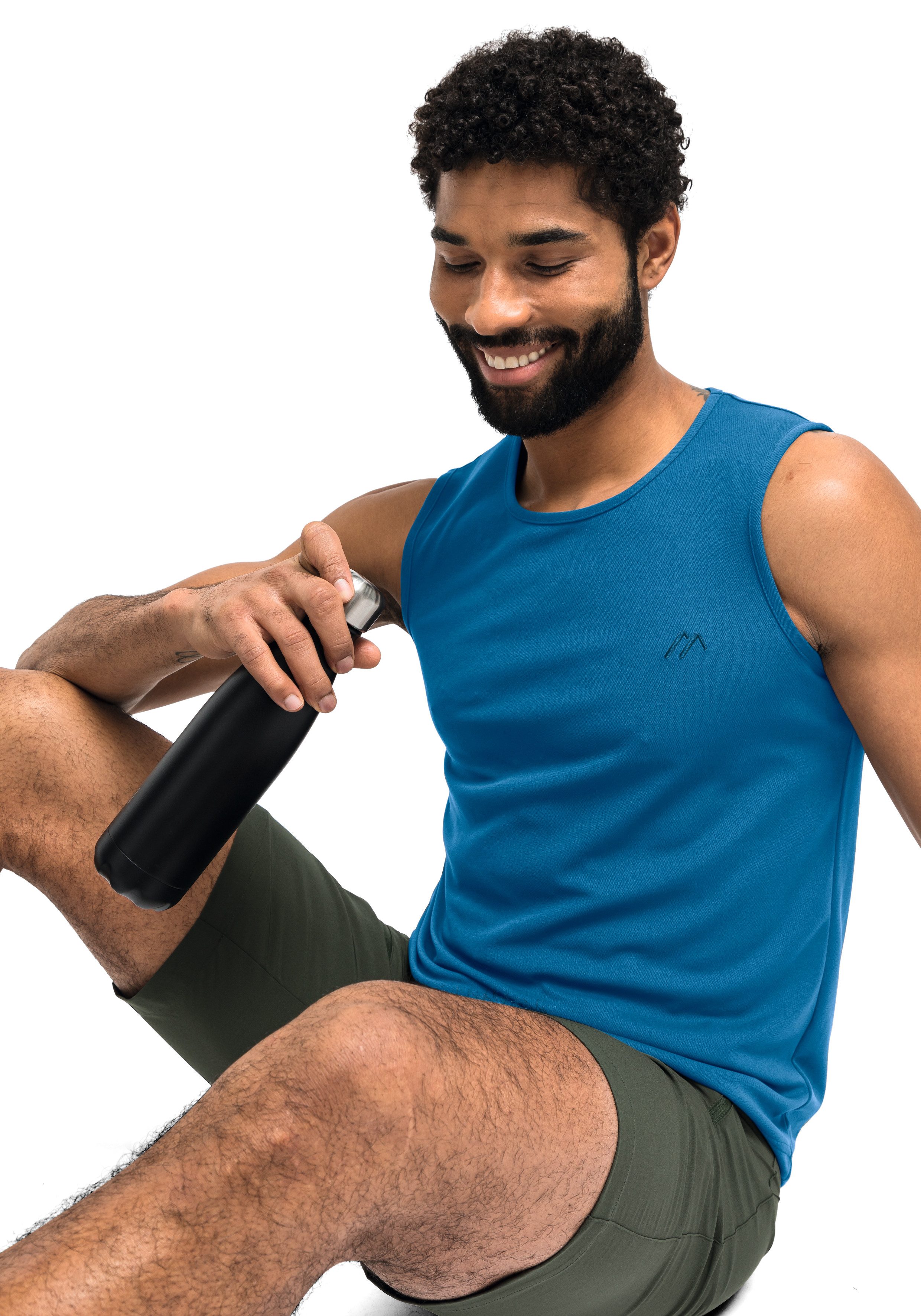Maier Sports Functioneel shirt Peter Heren rondhals tanktop, pique outdoor-shirt, sneldrogend