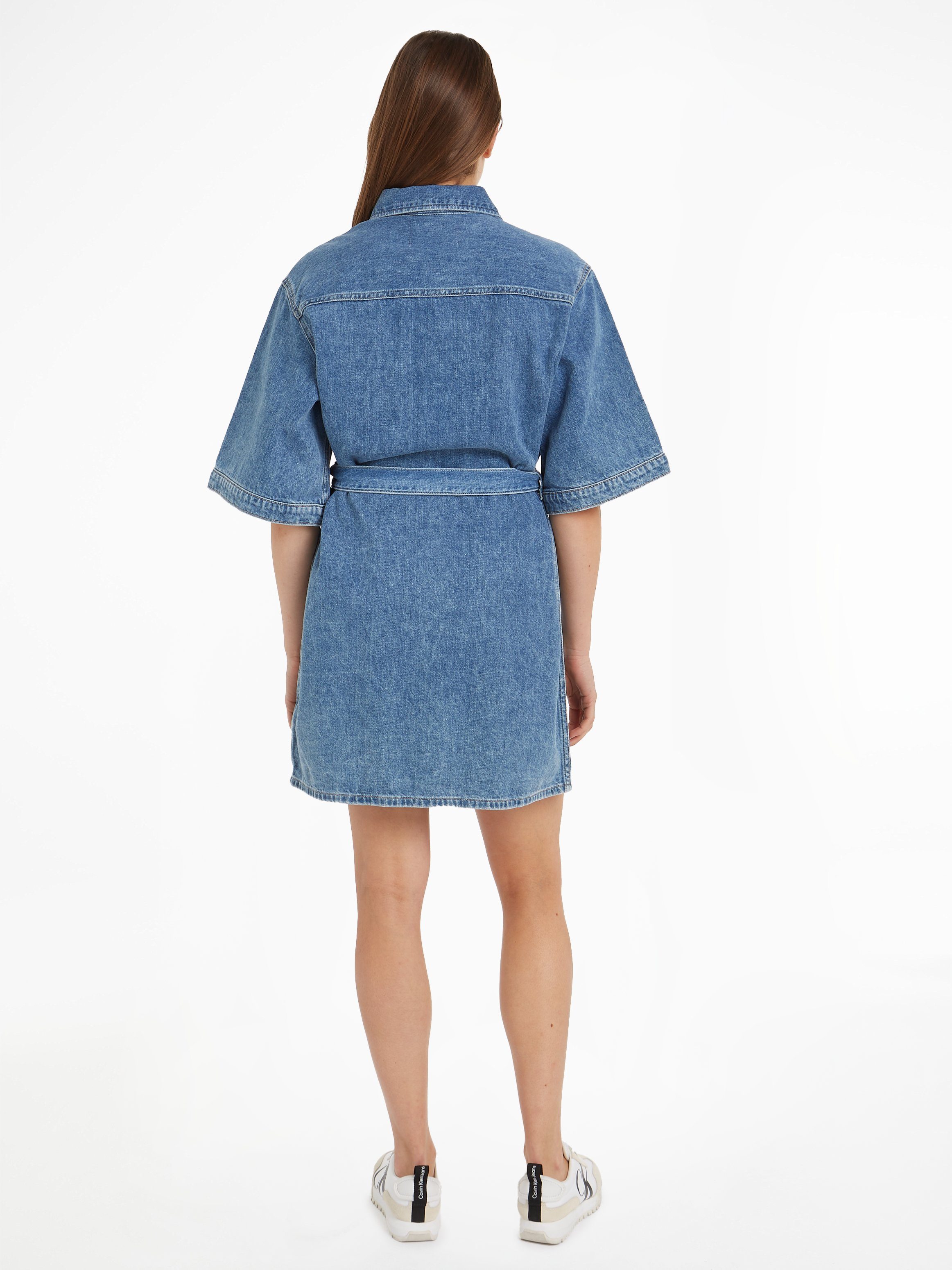 Calvin Klein Jeans jurk BOXY BELTED SHIRT DRESS