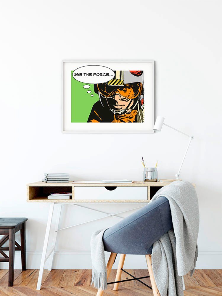 Komar Wanddecoratie Star Wars Classic stripverhaal aandeel luik Wanddecoratie voor de kinderkamer - zonder lijst (1 stuk)