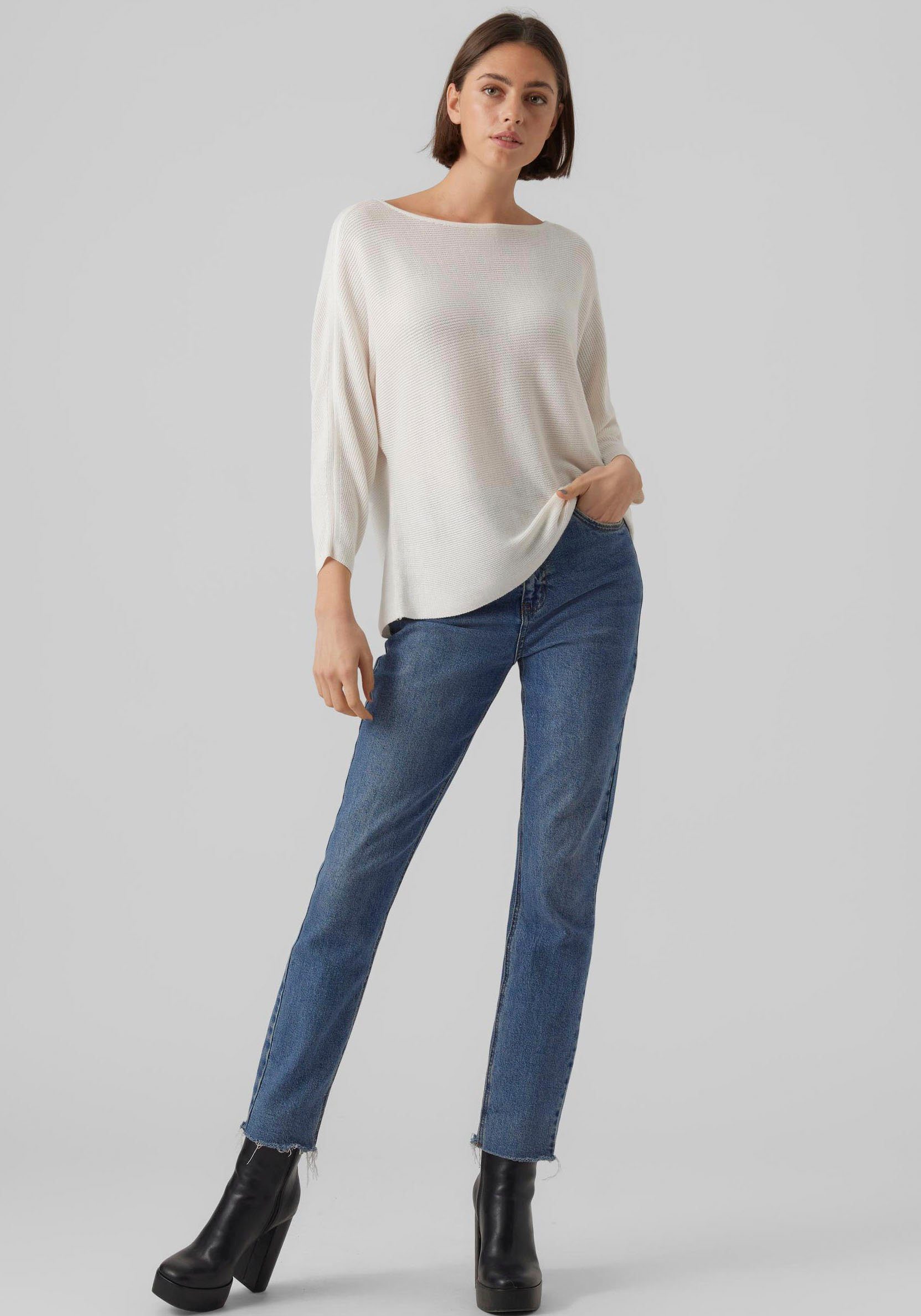 Vero Moda Trui met 3/4-mouwen VMNORA 3/4 BOATNECK BLOUSE NOOS