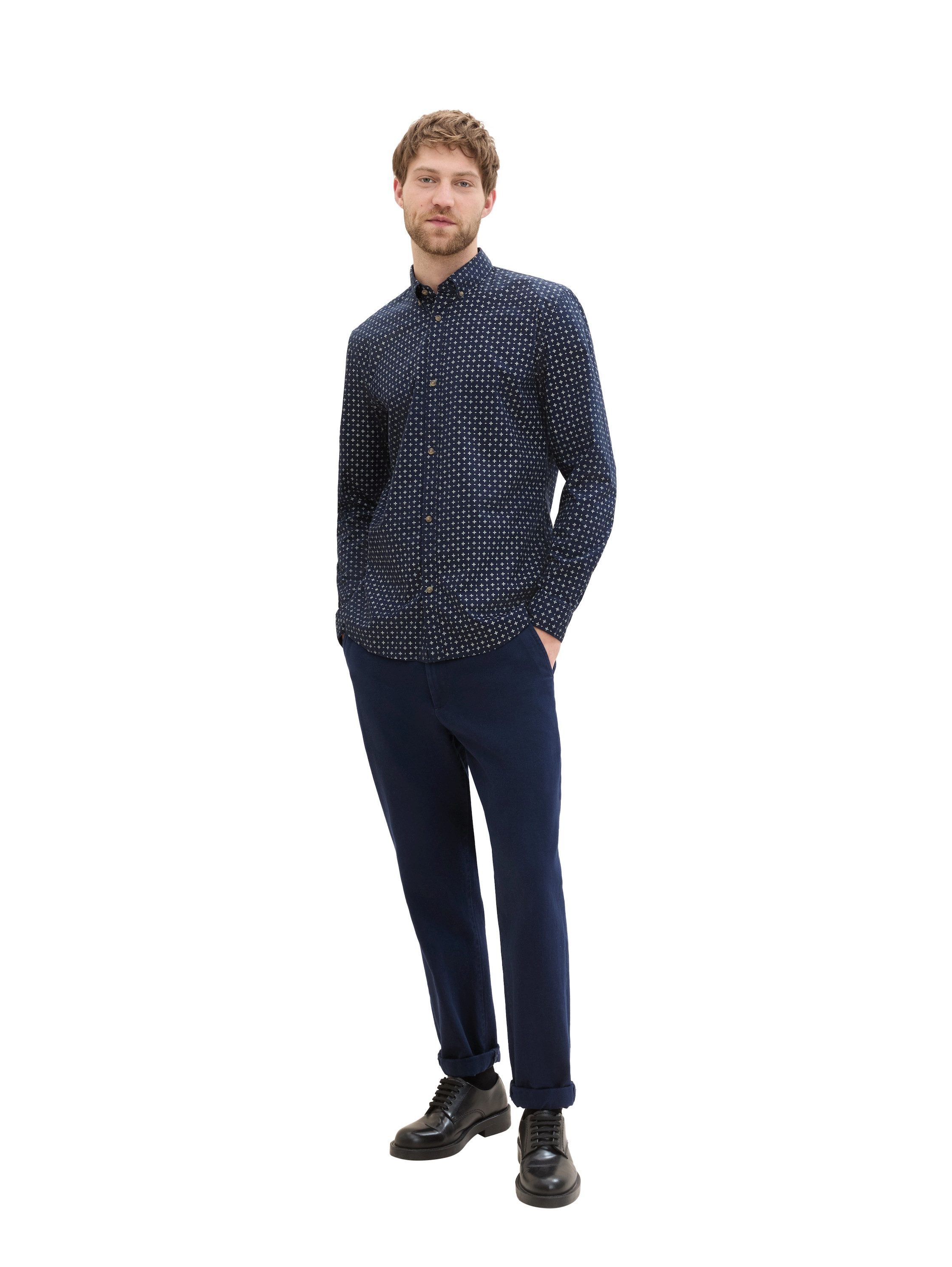 Tom Tailor Denim Overhemd met lange mouwen POPLIN met gestreept patroon