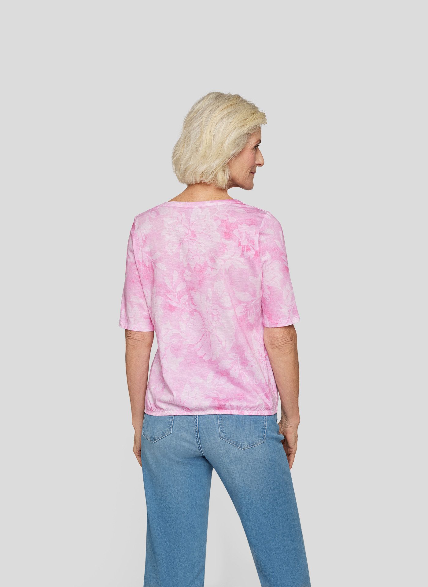 Rabe Shirt met ronde hals met een bloemmotief