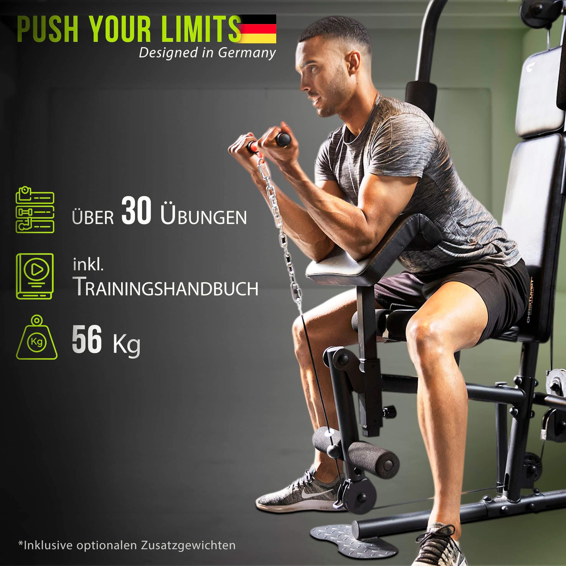 Christopeit Sport® Fitnessstation SP 2000 multifunctionele fitnessstation, max. trainingsgewicht 56 kg