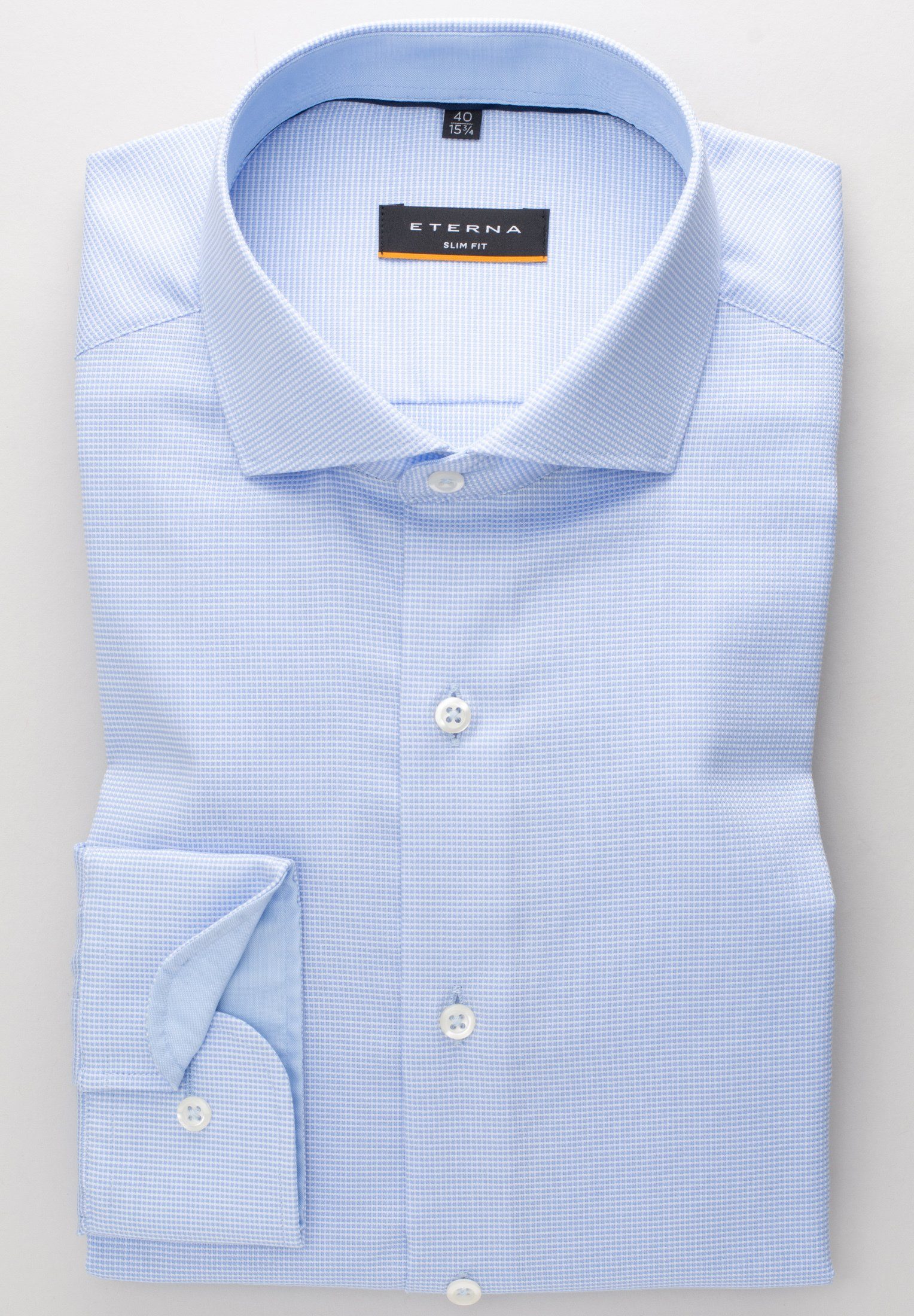 Eterna Overhemd met lange mouwen Slim fit NON IRON (strijkvrij)